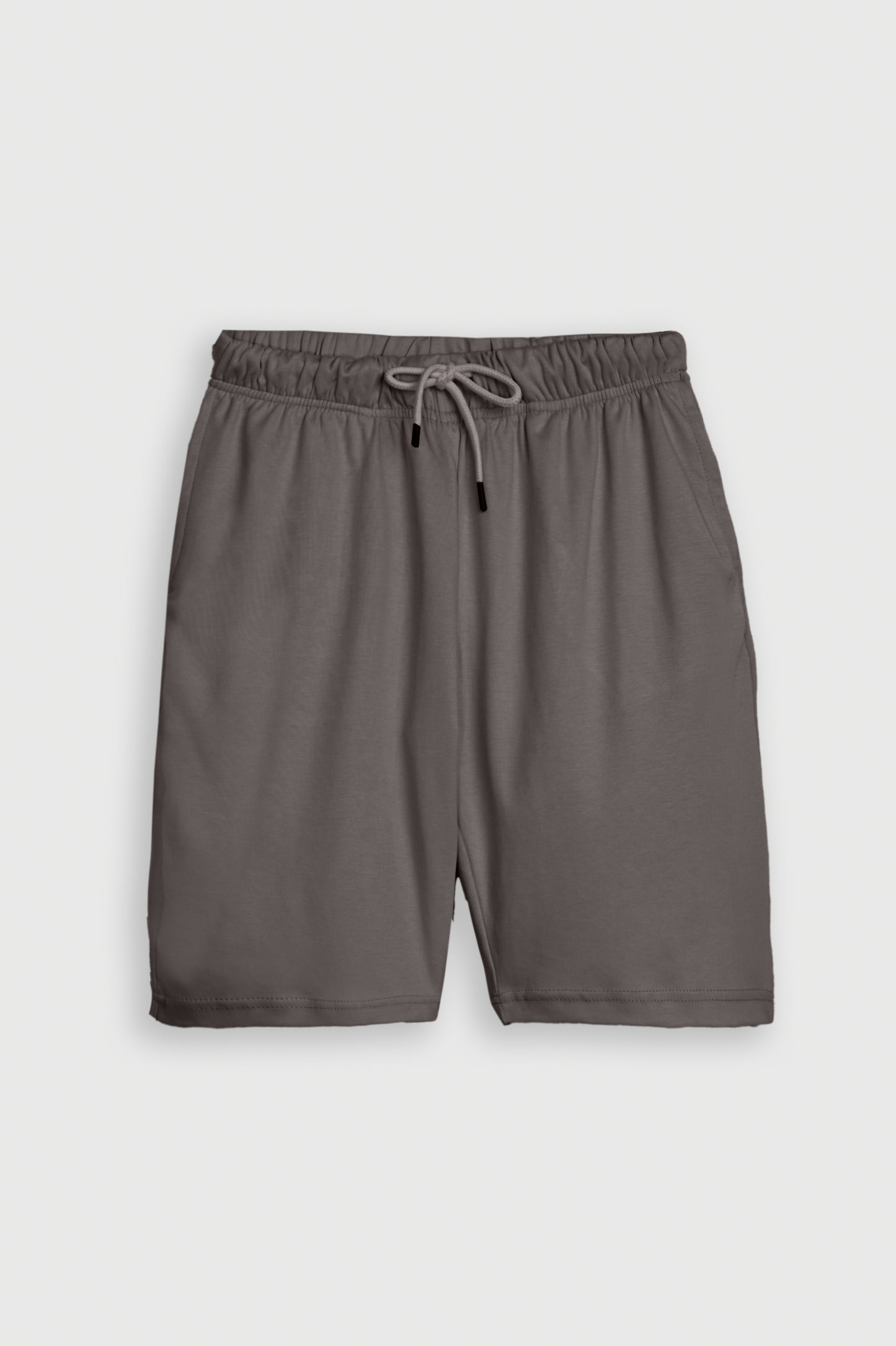 SOLID COTTON DARK GRAY SHORTS