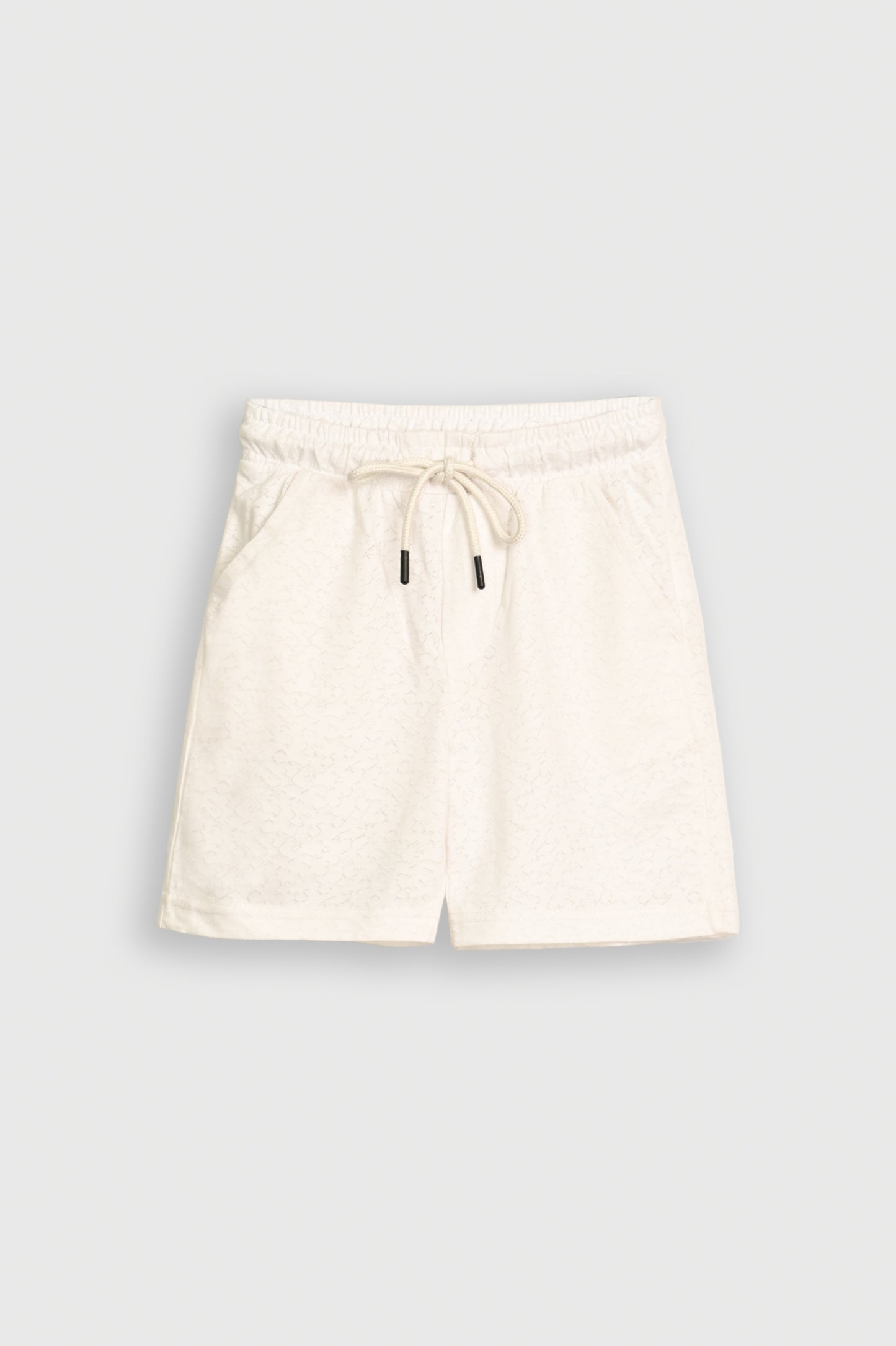 PRINTED OFF WHITE SHORTS Reality