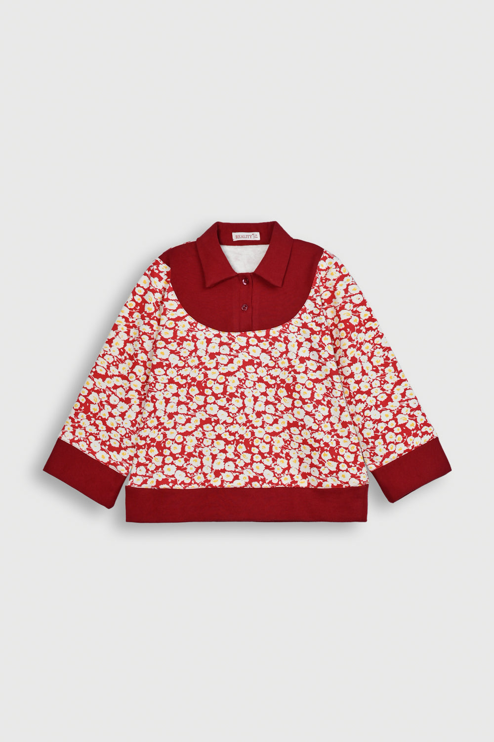Red Floral Print Co-Ords for Kids Reality