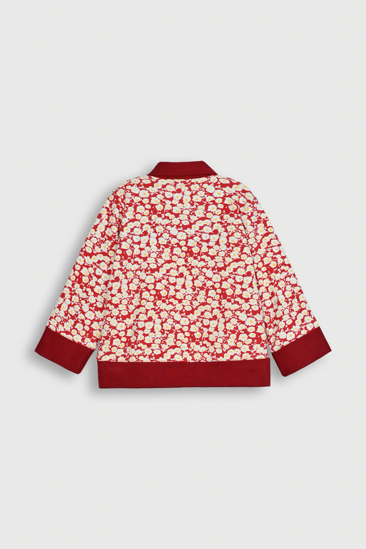 Red Floral Print Co-Ords for Kids Reality