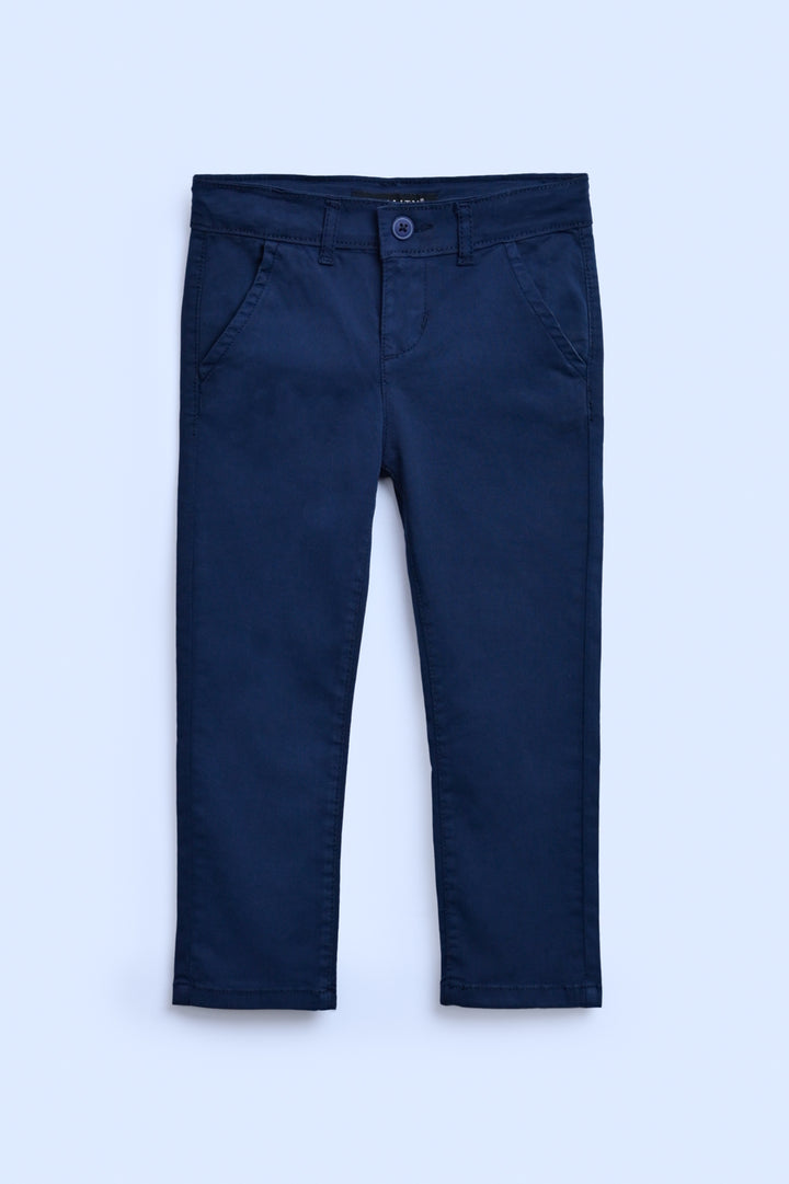 BOYS COTTON NAVY PANTS Reality