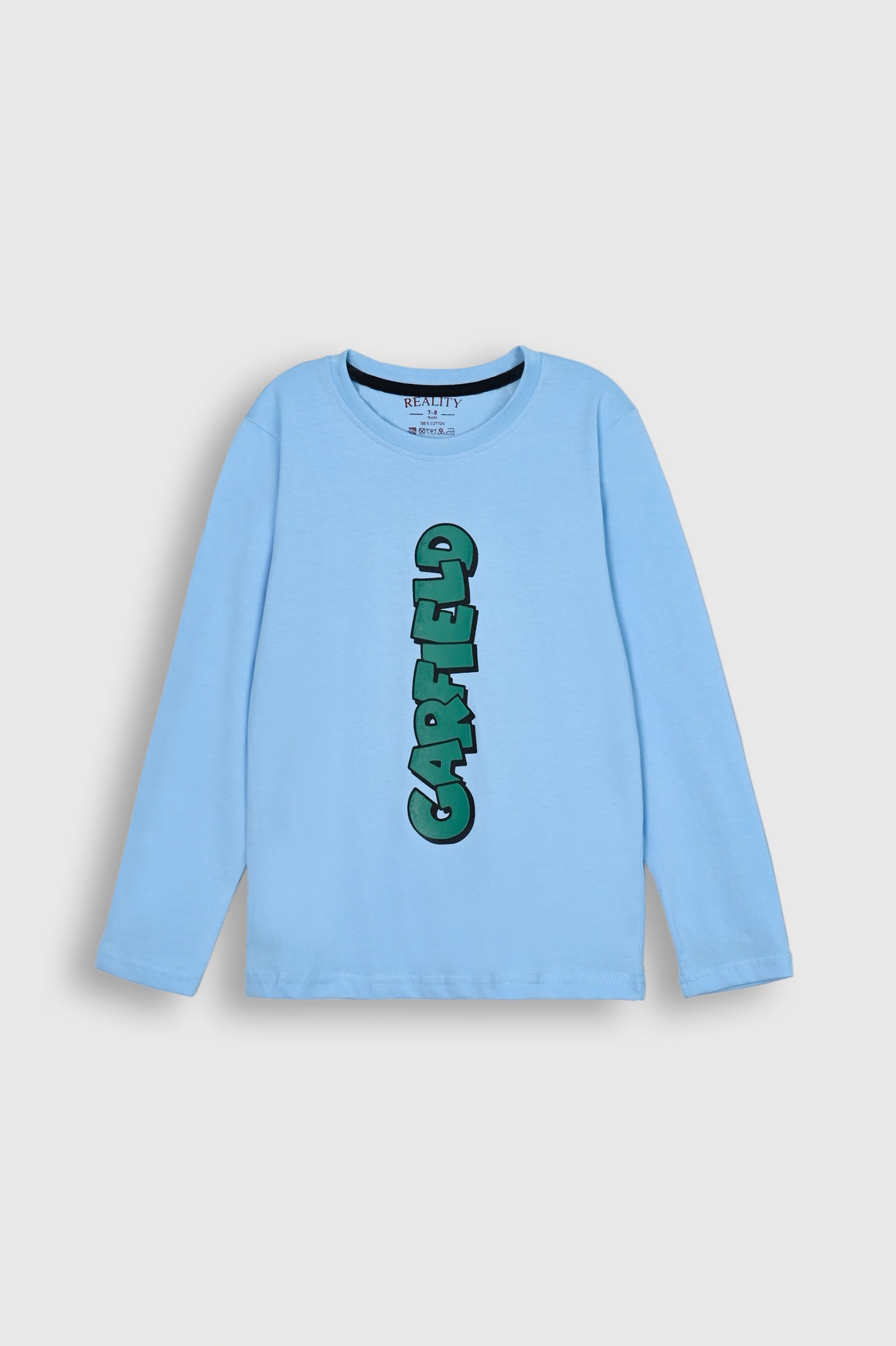Boys' Blue Garfield Long Sleeve T-Shirt Reality