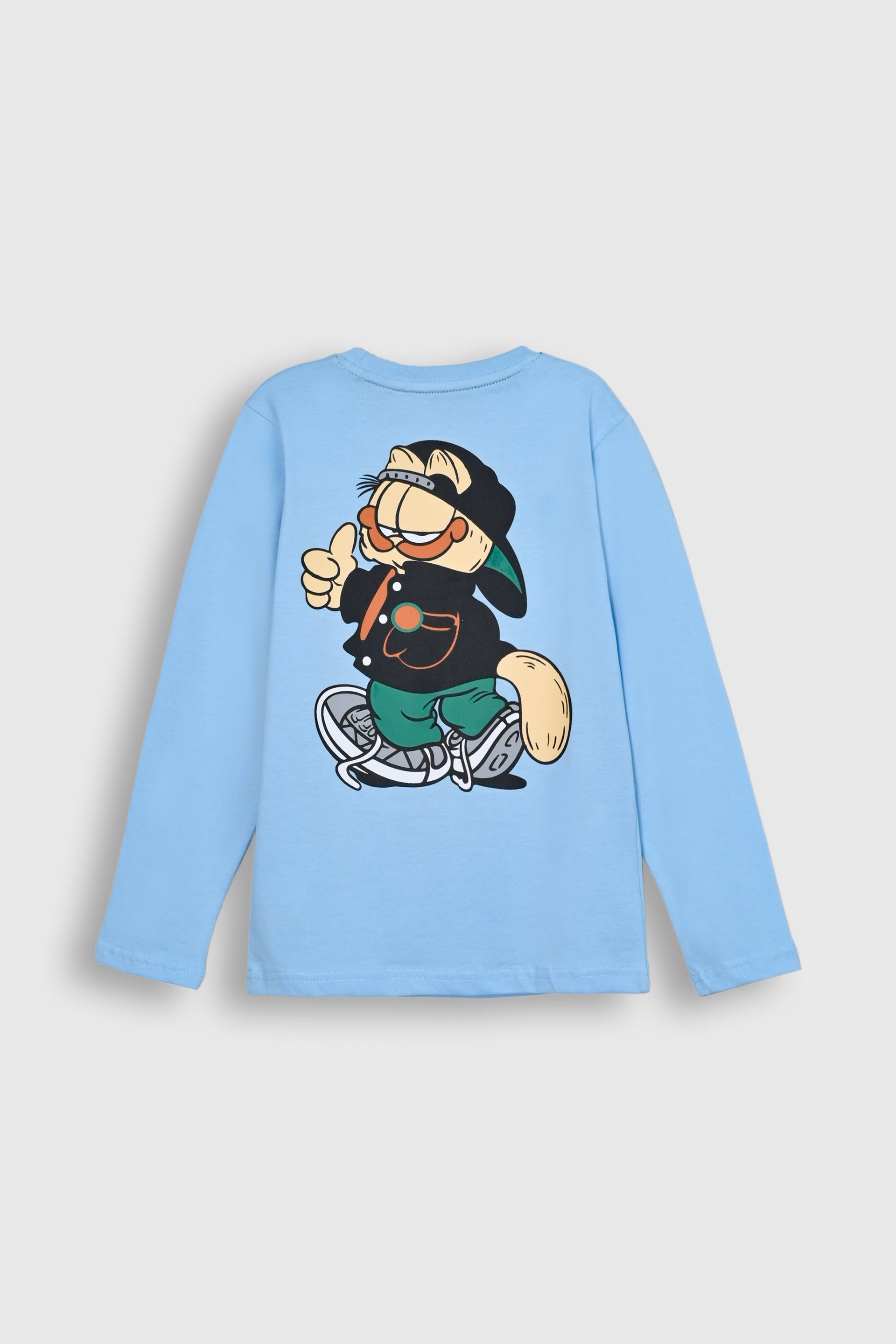 Boys' Blue Garfield Long Sleeve T-Shirt Reality