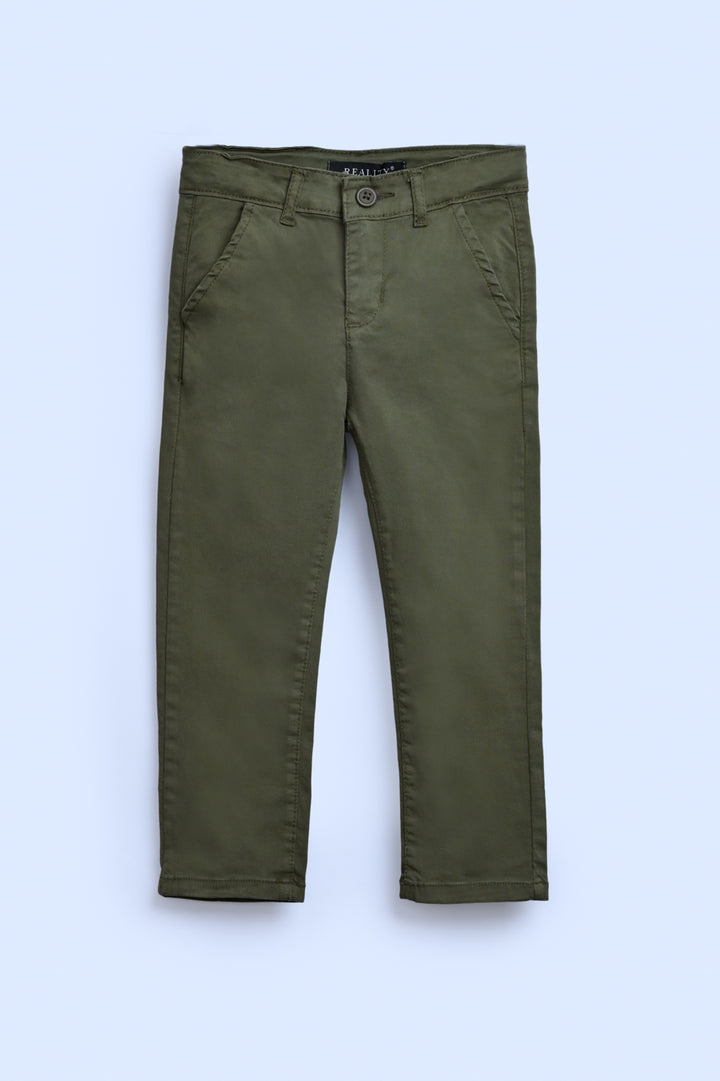 BOYS COTTON GREEN PANTS Reality