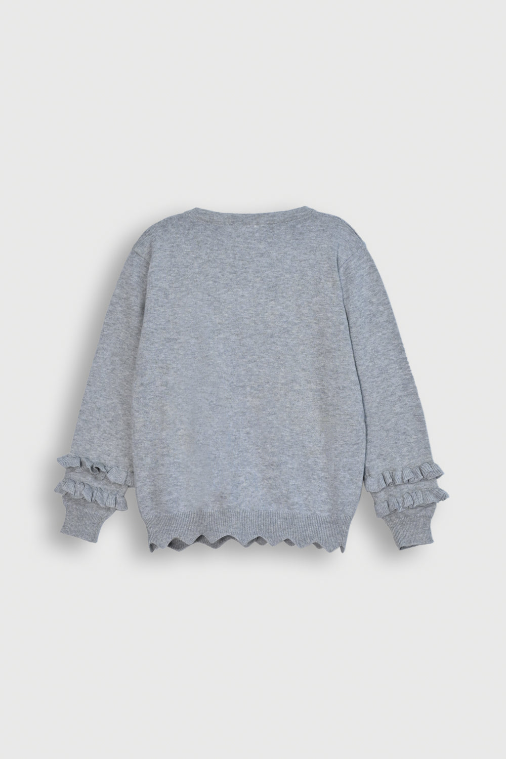 Cute Gray Sweater with Hedgehog Detail Reality