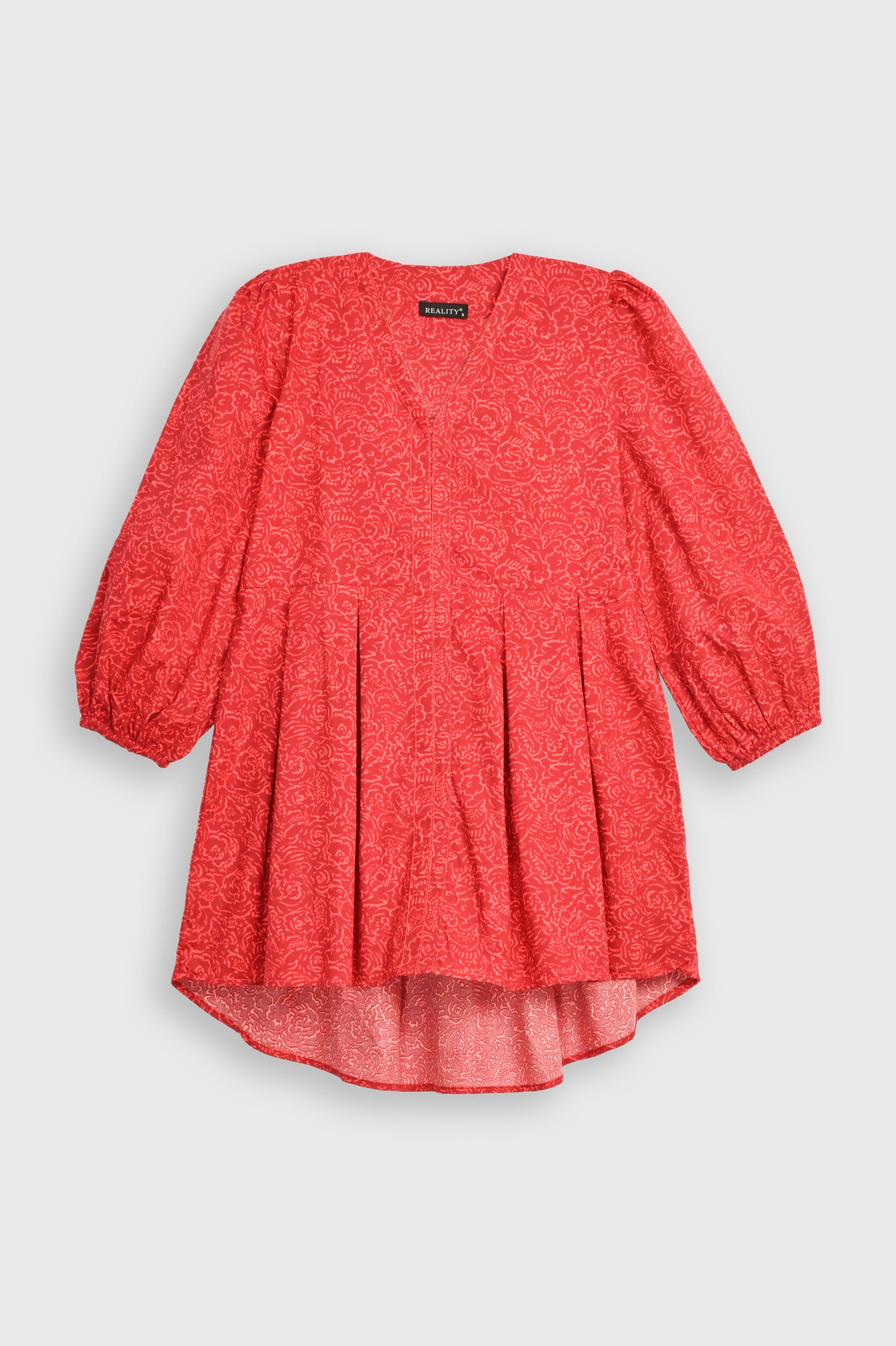 FLORAL PRINTED RED SUIT Reality
