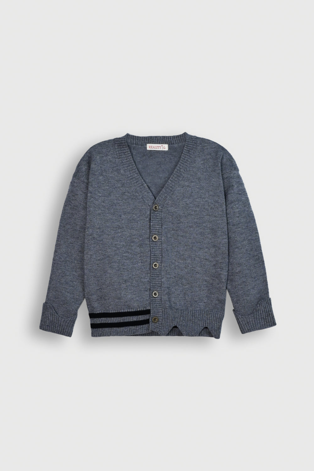 Kids' Gray V-Neck Cardigan Reality