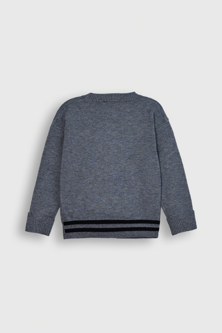 Kids' Gray V-Neck Cardigan Reality