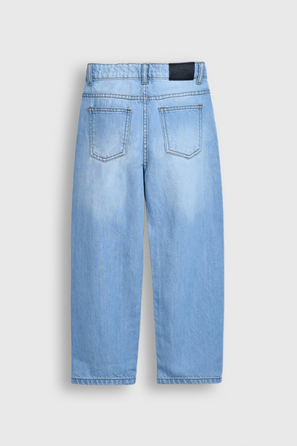 Light Wash Wide-Leg Jeans for Boys Reality