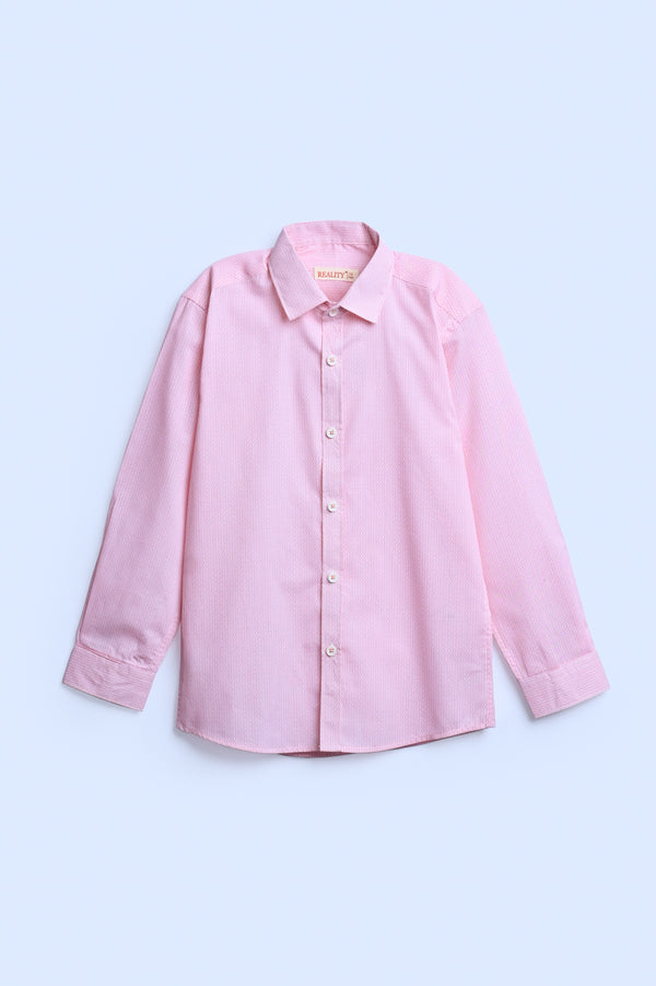 BOYS PINK PRINTED CASUAL SHIRT Reality