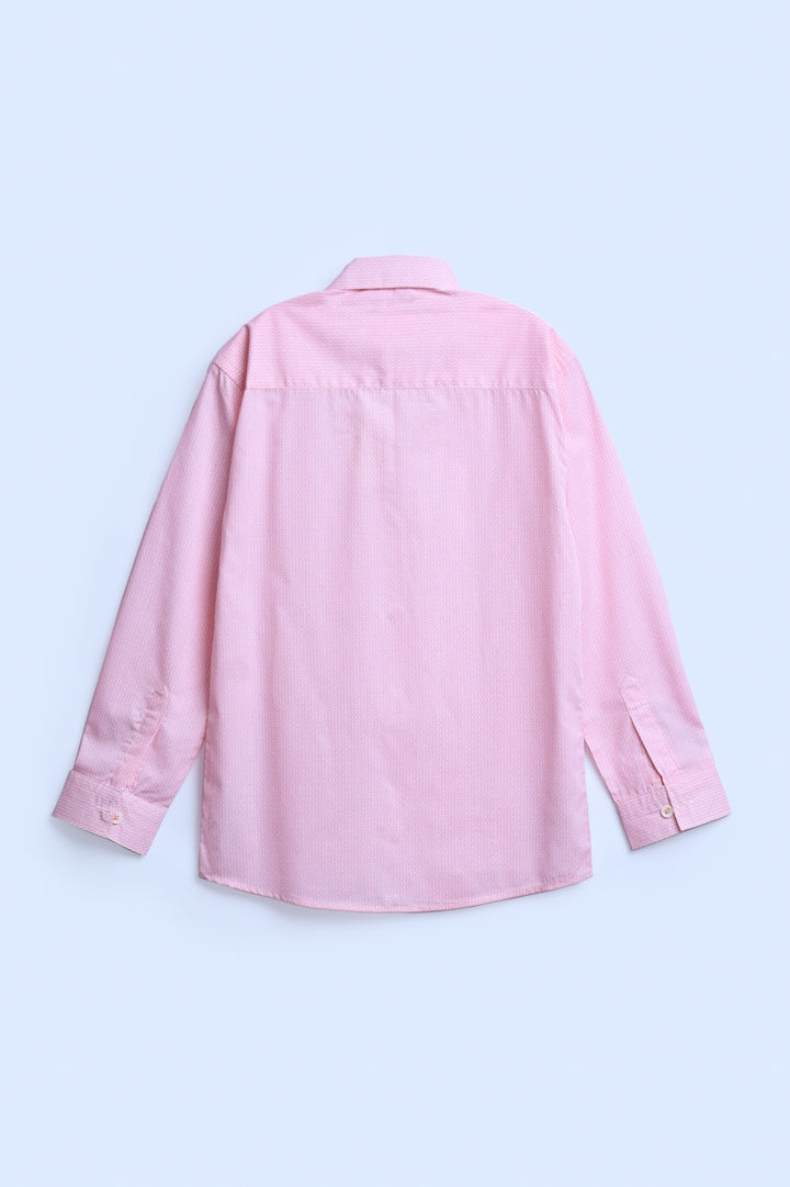 BOYS PINK PRINTED CASUAL SHIRT Reality