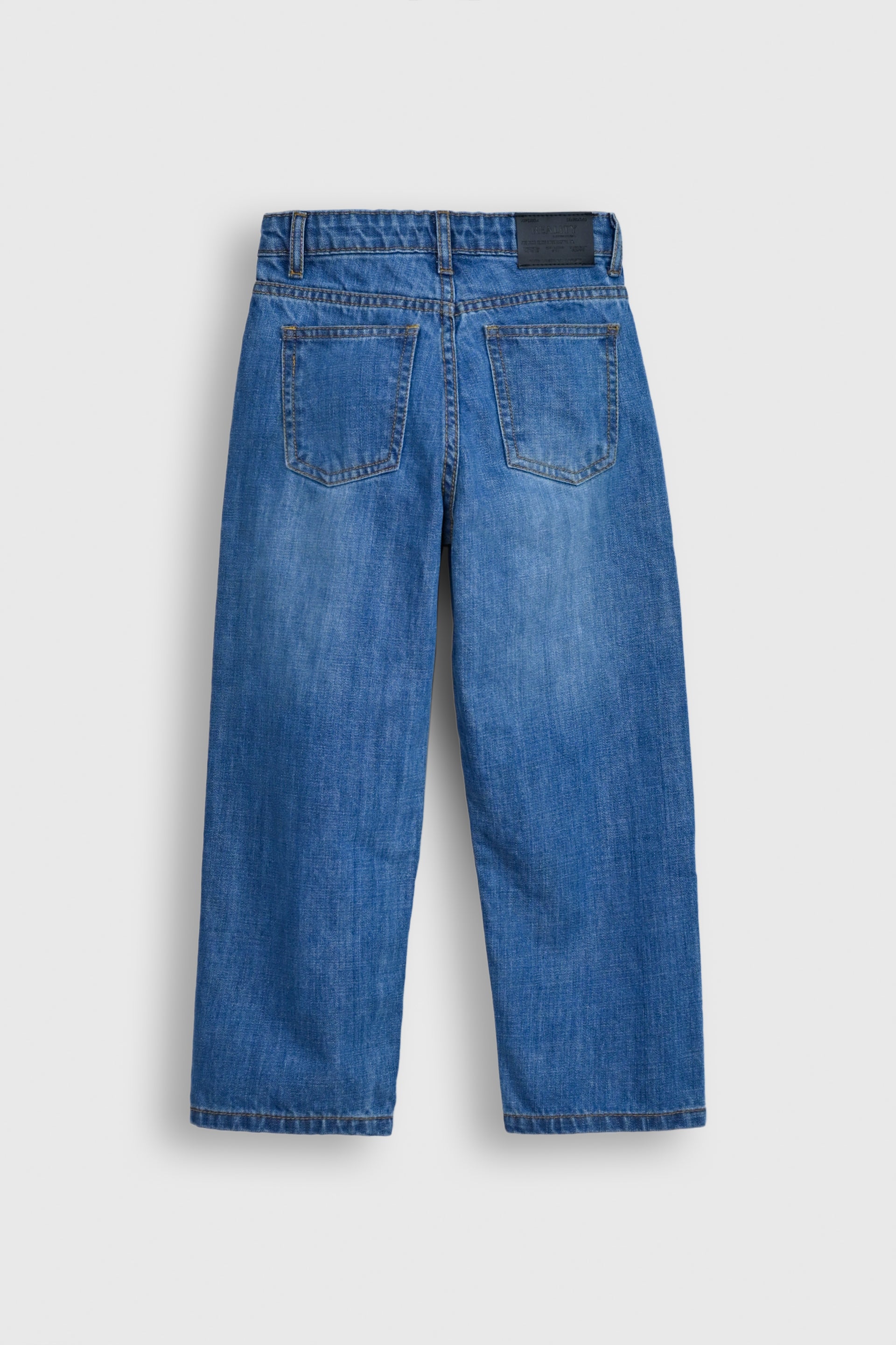 Classic Blue Straight-Fit Denim Jeans Reality