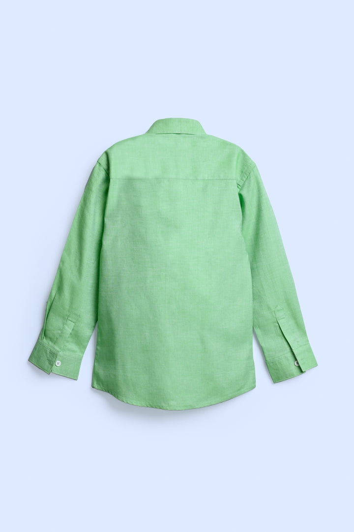 Boys CASUAL GREEN SHIRT Reality