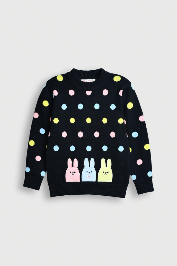 Cute Navy Blue Crewneck Sweater for Kids Reality