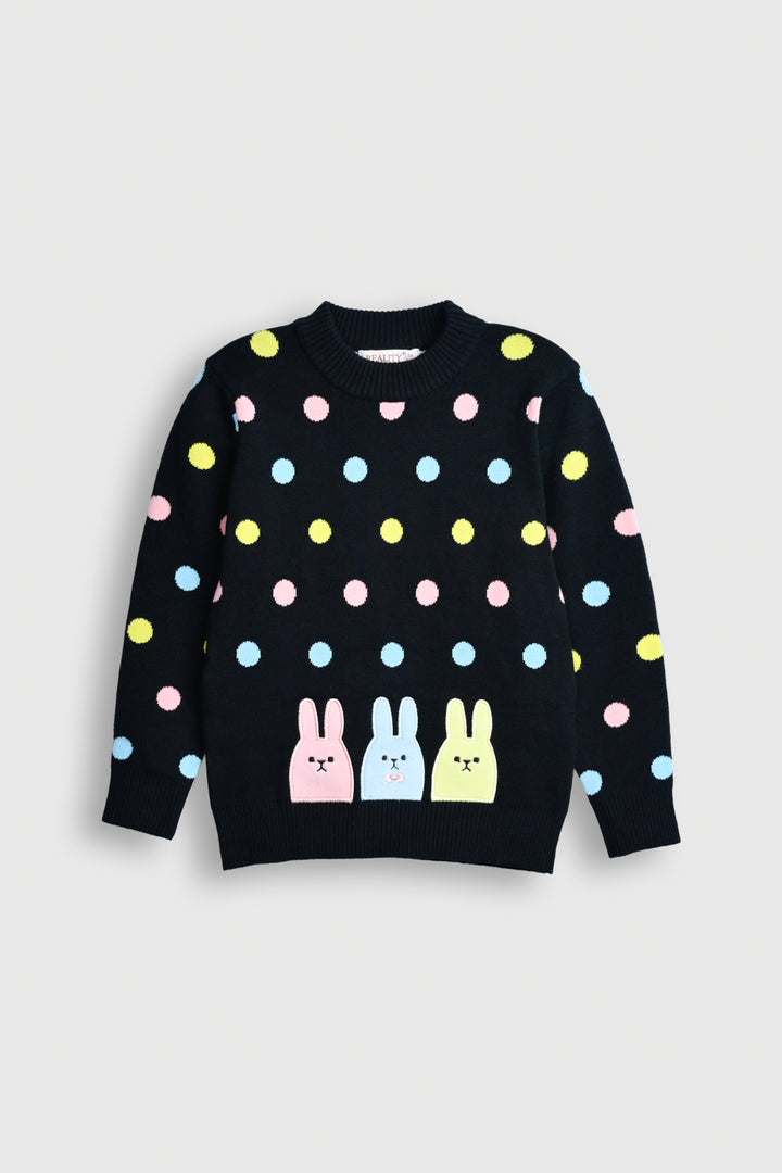 Cute Navy Blue Crewneck Sweater for Kids Reality