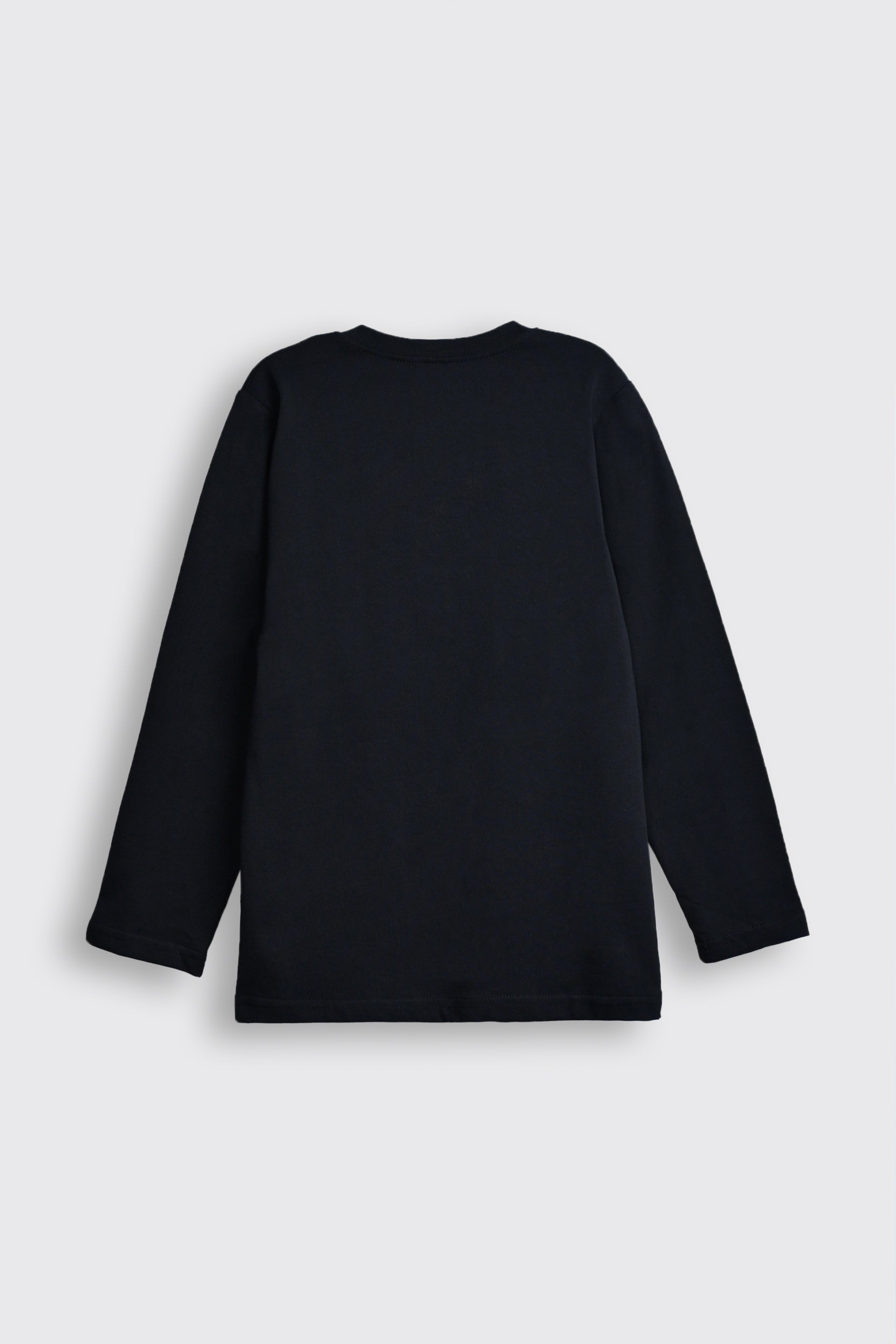 Black Long-Sleeve Henley Shirt Reality
