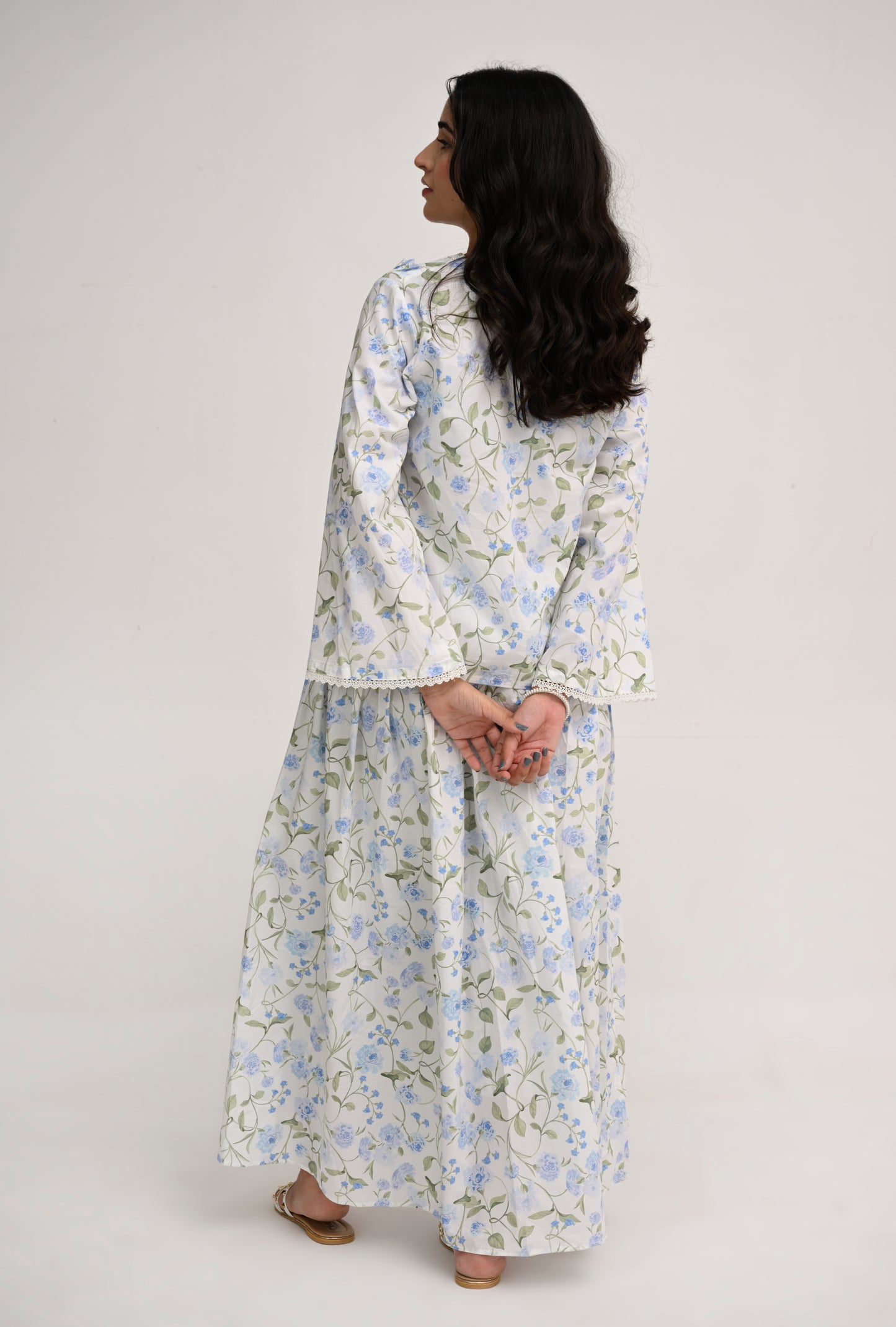 Morning Mist: Soft Blue Floral Co-ord Set by Reality Reality