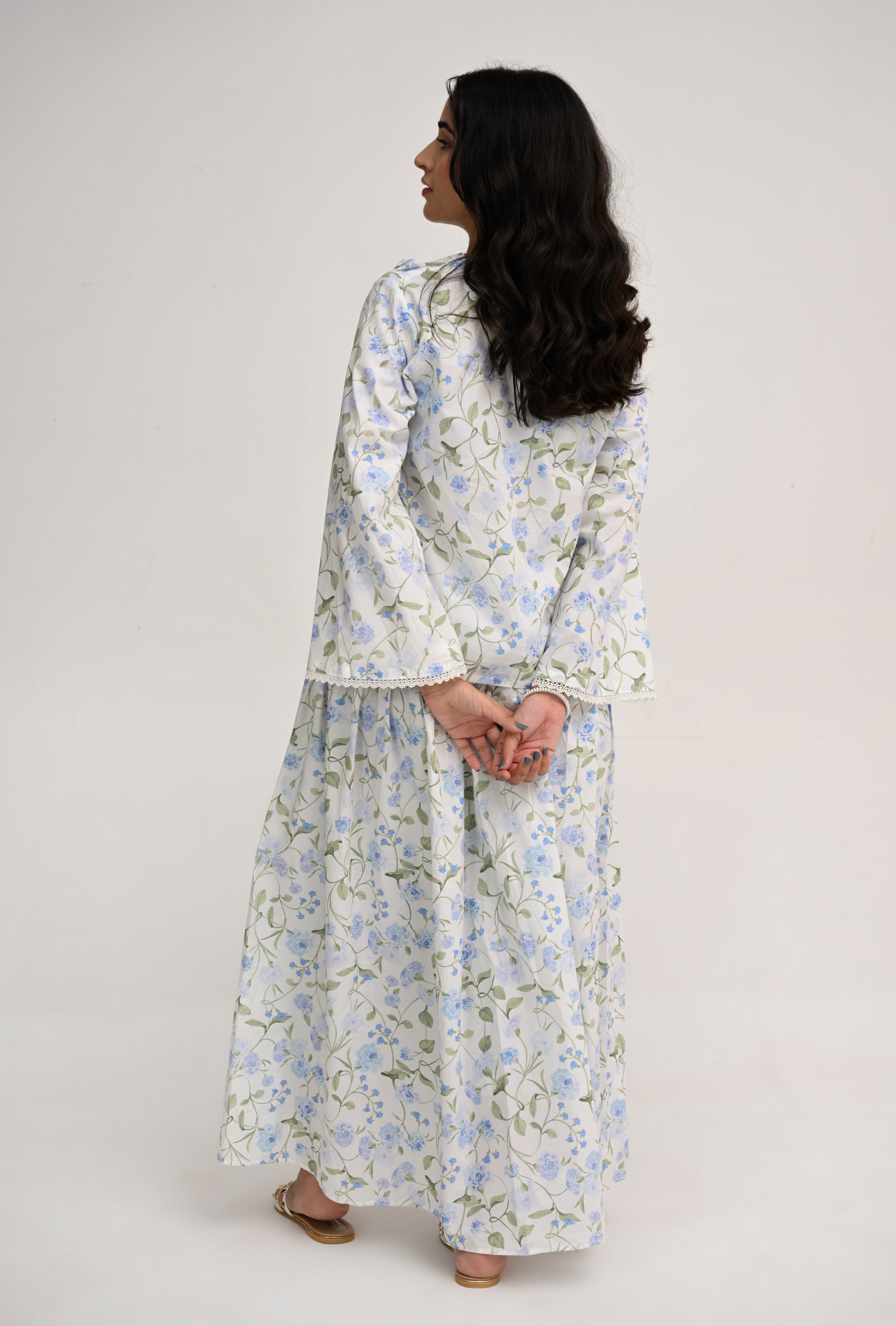 Morning Mist: Soft Blue Floral Co-ord Set by Reality Reality