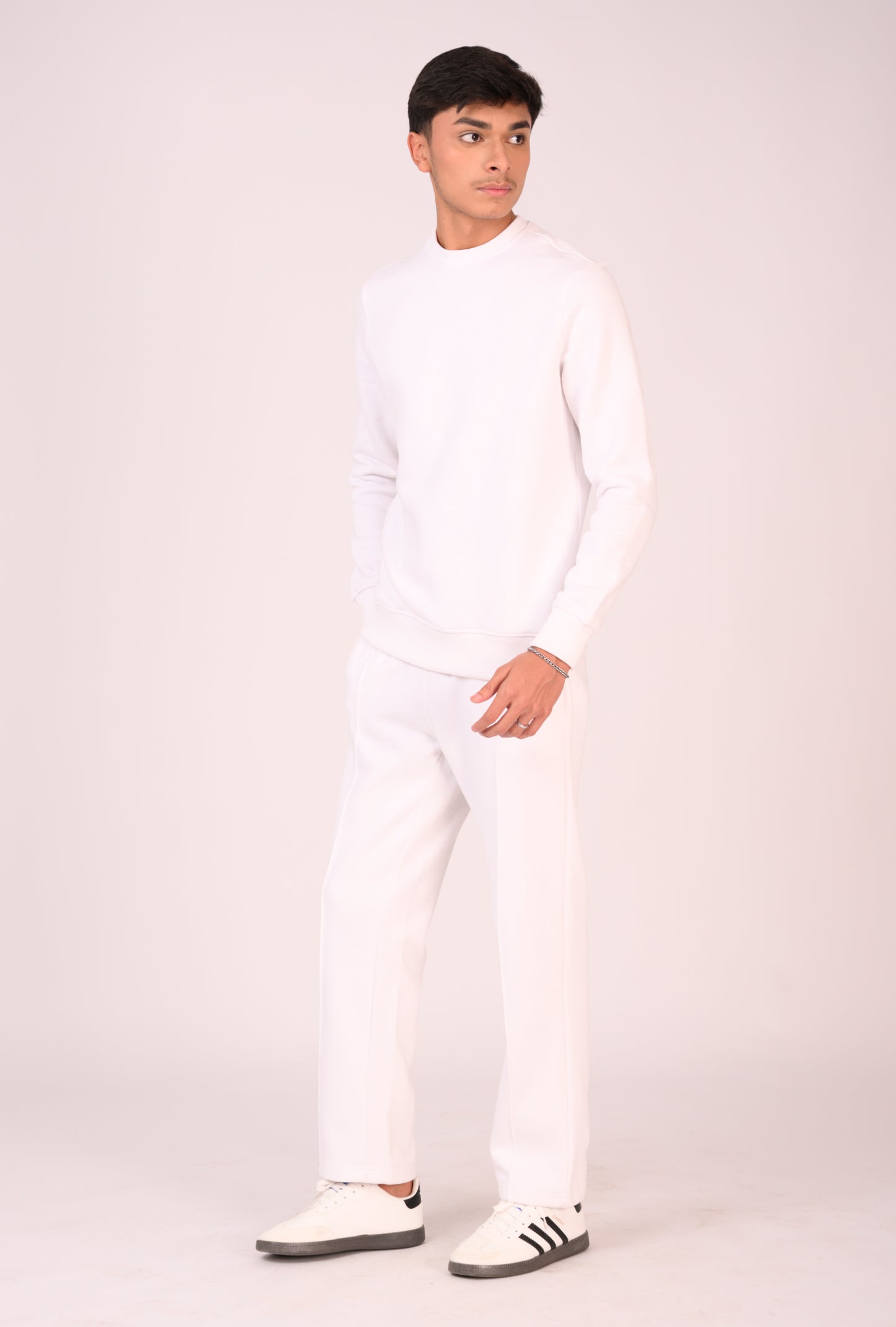 Pure White Seam-Detail Trousers Reality