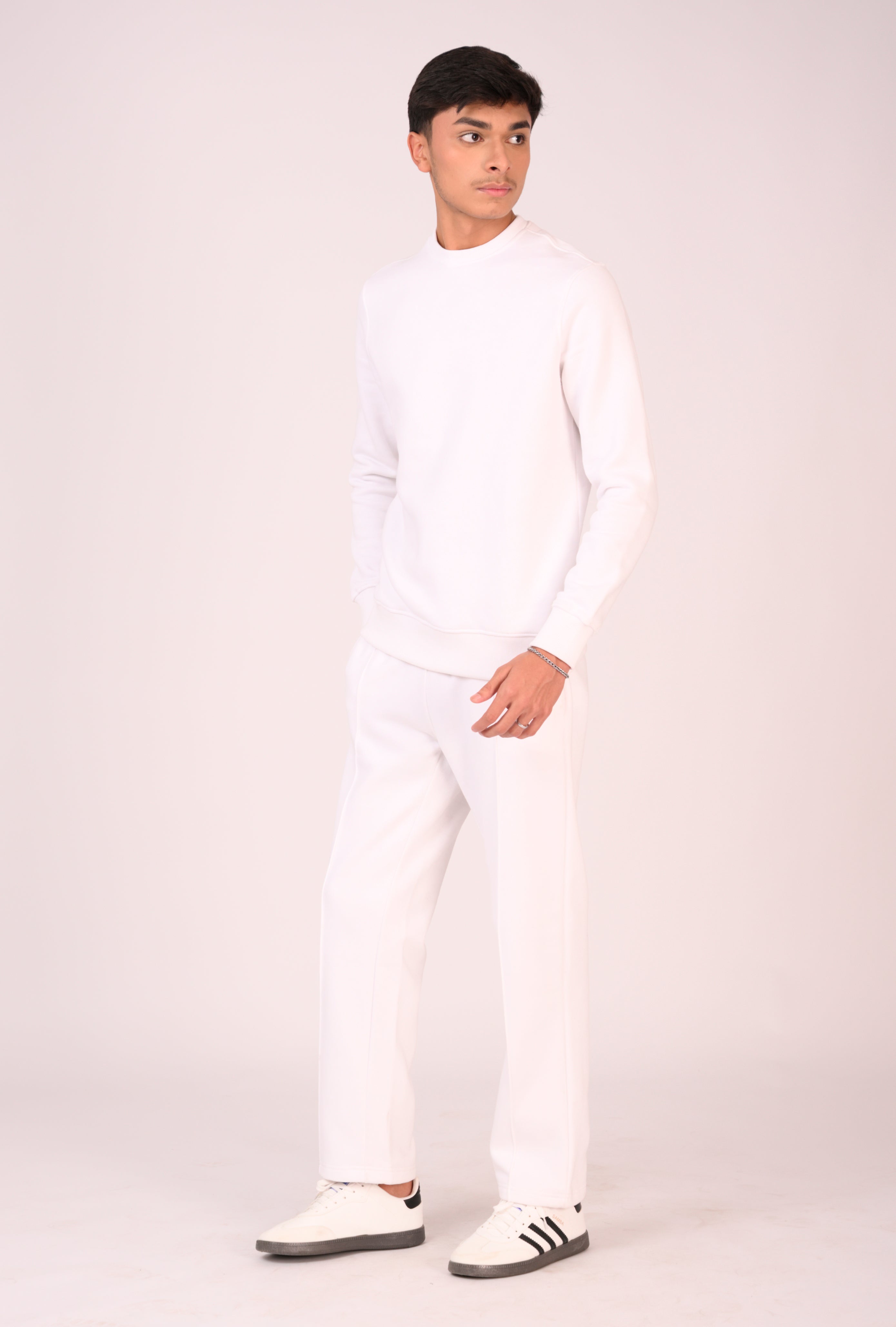 Pure White Seam-Detail Trousers Reality
