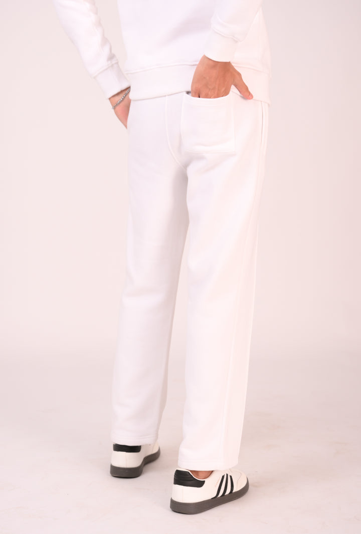Pure White Seam-Detail Trousers Reality