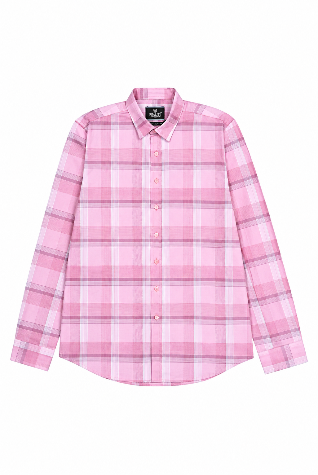 MEN PLEATED PINK CASUAL SHIRT Reality