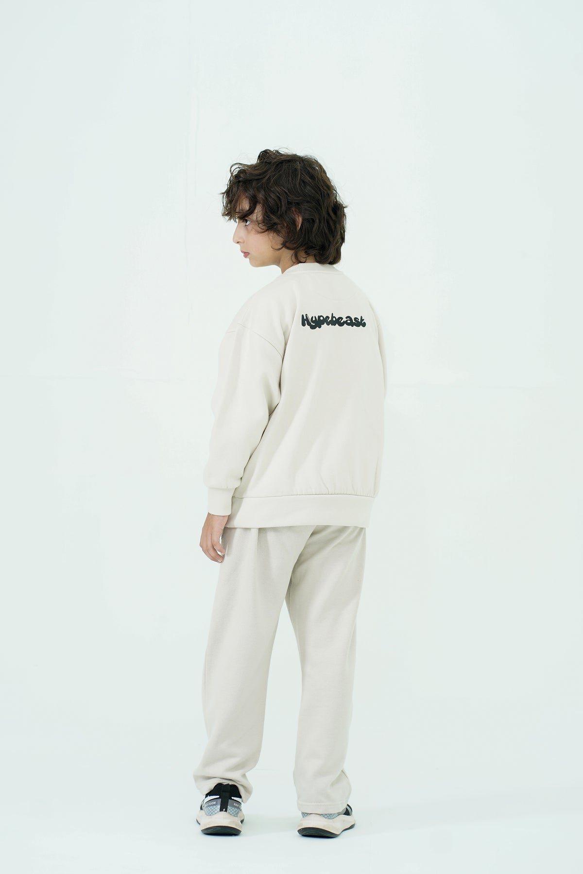 BOYS HYPEBEAST BEIGE SWEATSHIRT Reality