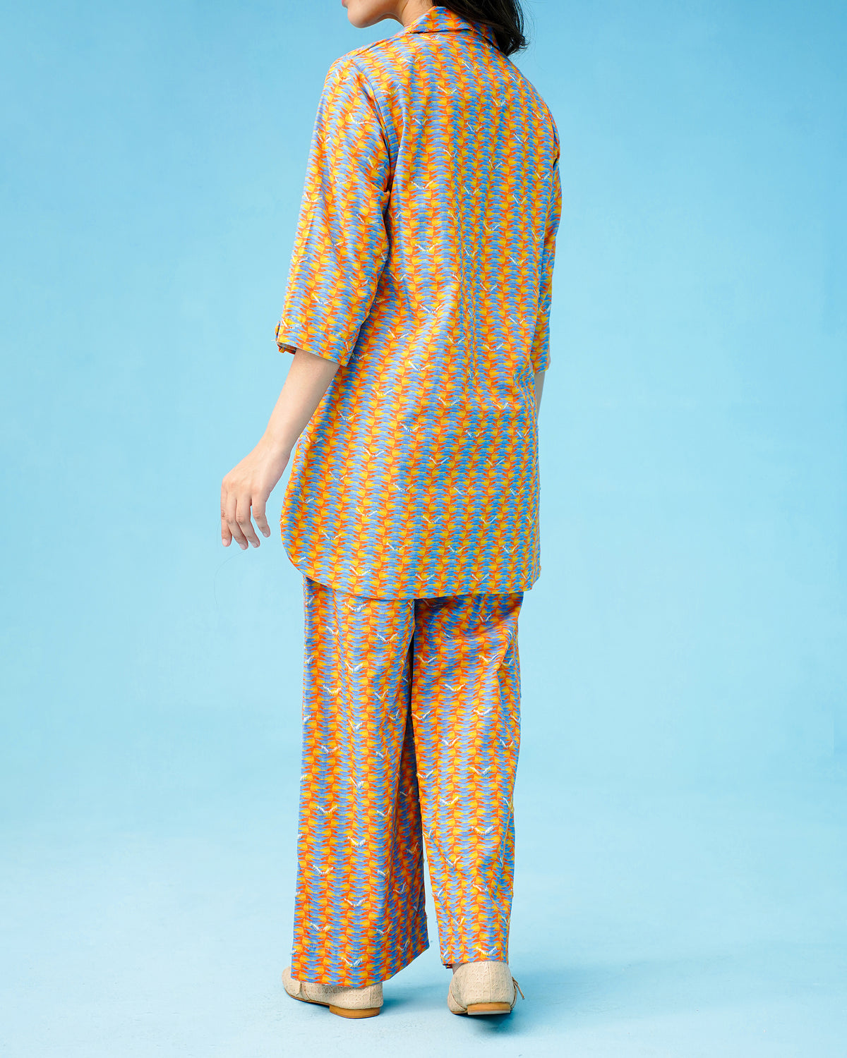 PRINTED ORANGE CO-ORD SET Reality
