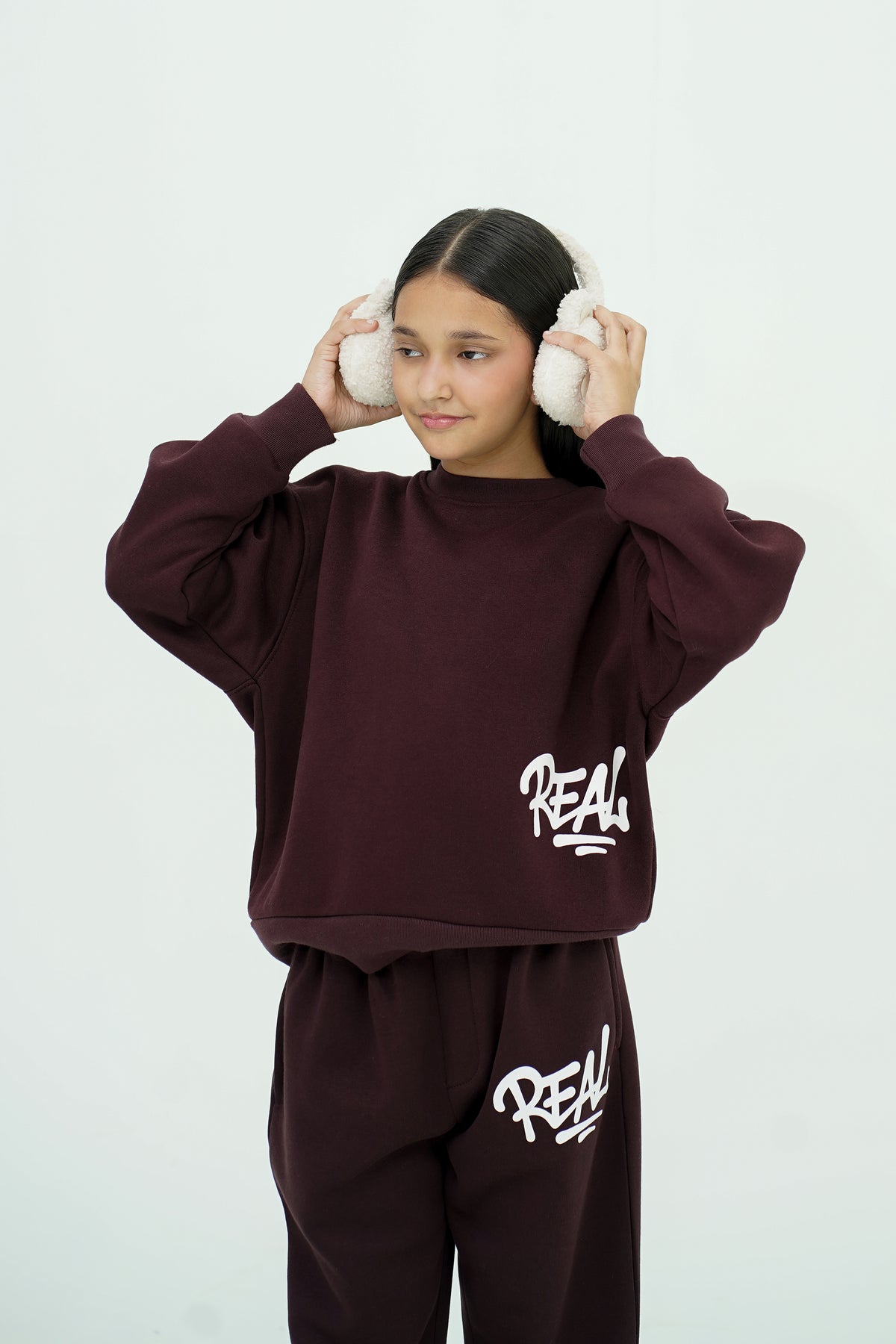 "REAL" DARK MEHROON SWEATSHIRT Reality