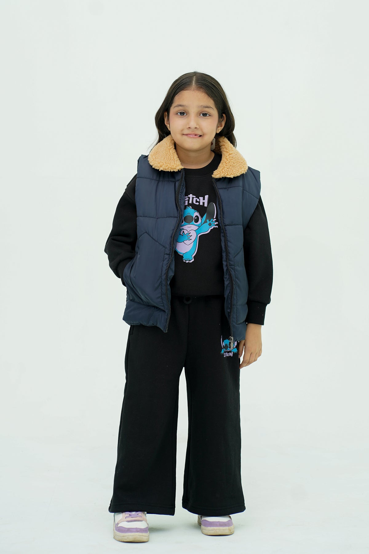 SLEEVE LEES PUFFER NAVY JACKET Reality