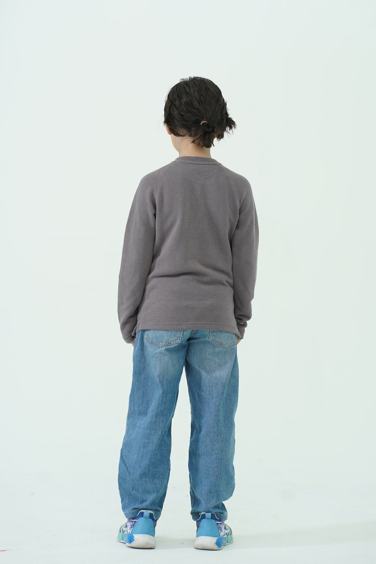 Henley Neck Waffle Tee - Charcoal Reality
