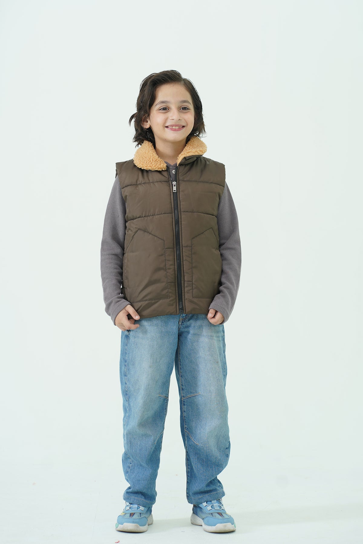 SLEEVE LEES PUFFER CHOCALATE JACKET Reality