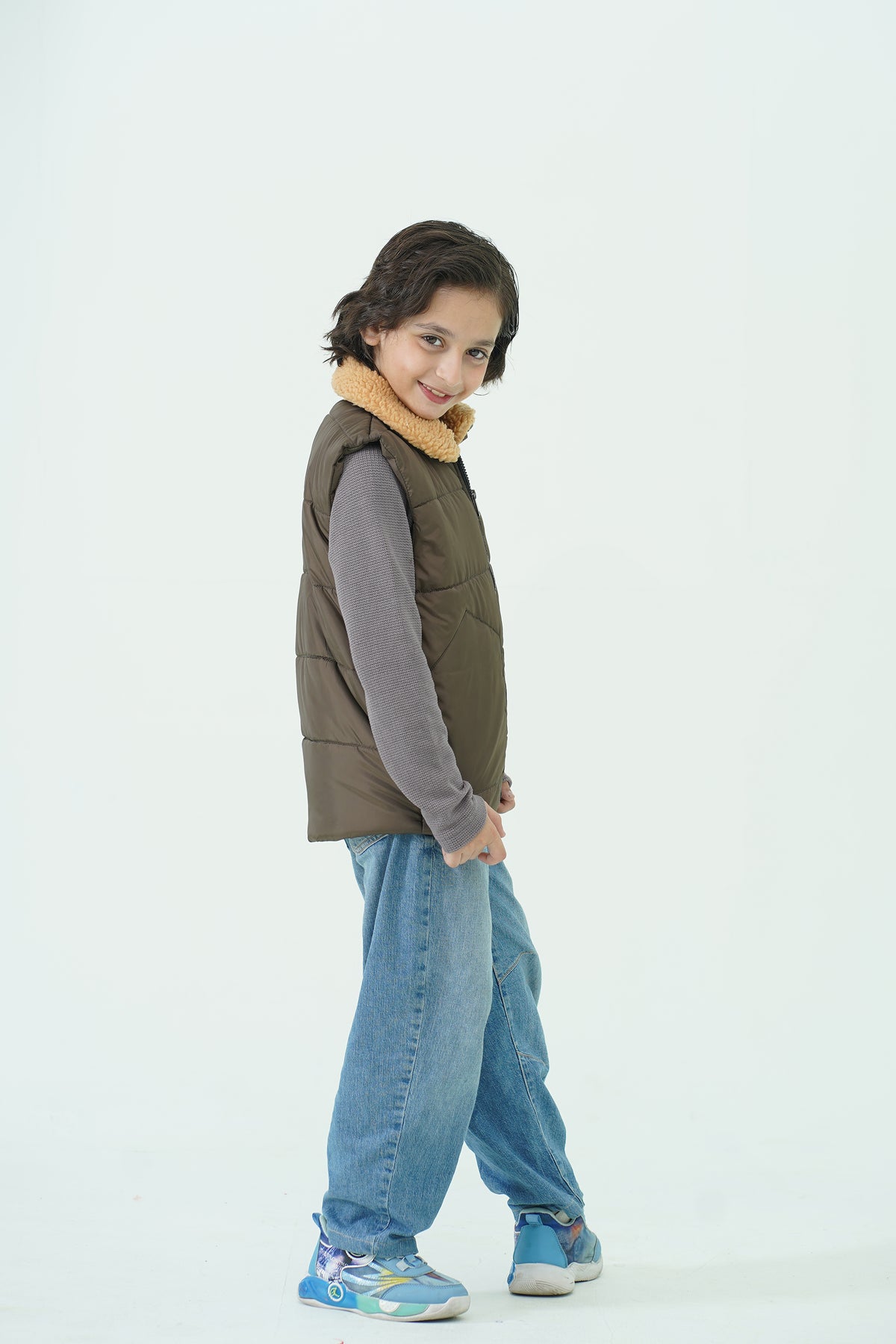 SLEEVE LEES PUFFER CHOCALATE JACKET Reality
