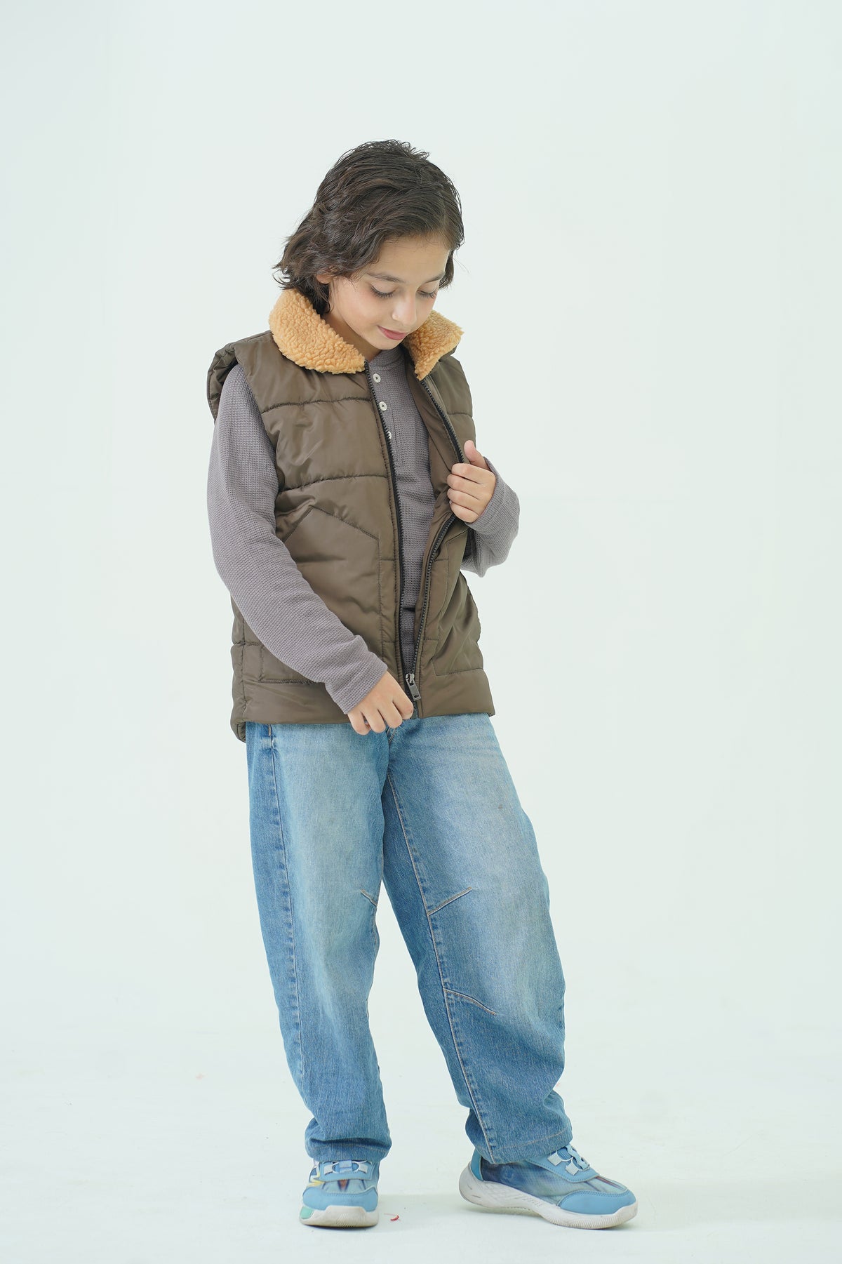 SLEEVE LEES PUFFER CHOCALATE JACKET Reality