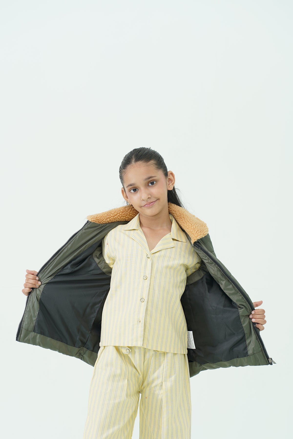 SLEEVE LEES PUFFER GREEN JACKET Reality