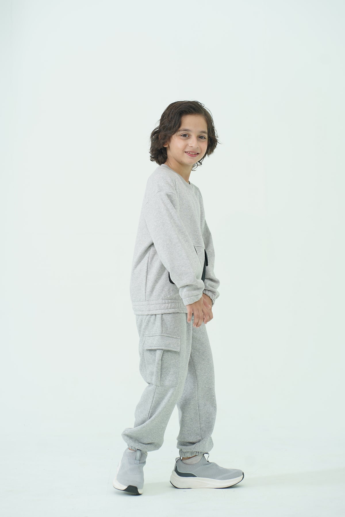 DOUBLE POCKET GRAY SWEATSHIRT Reality