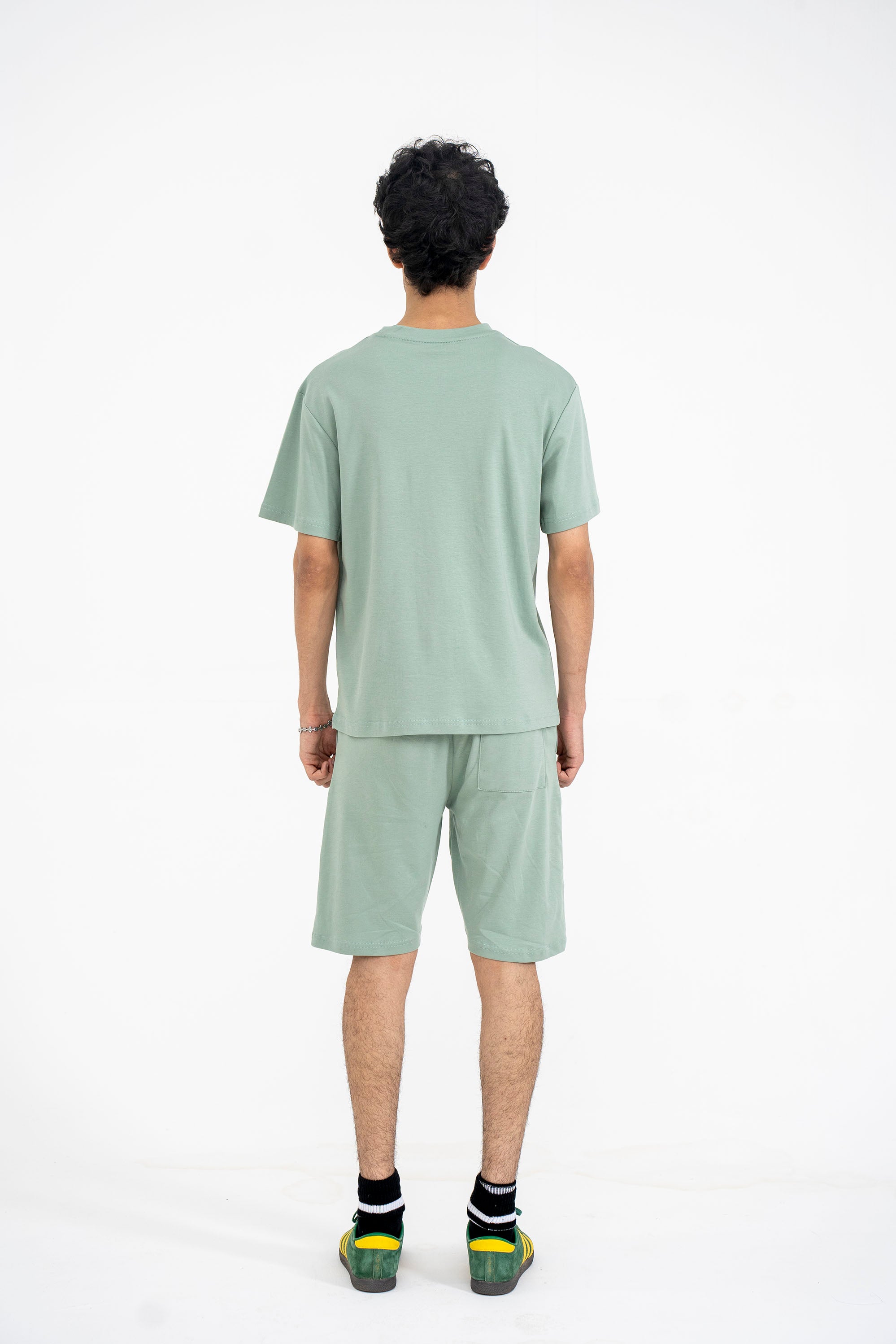 MEN DOWN SHOULDER OLIVE T-SHIRT Reality