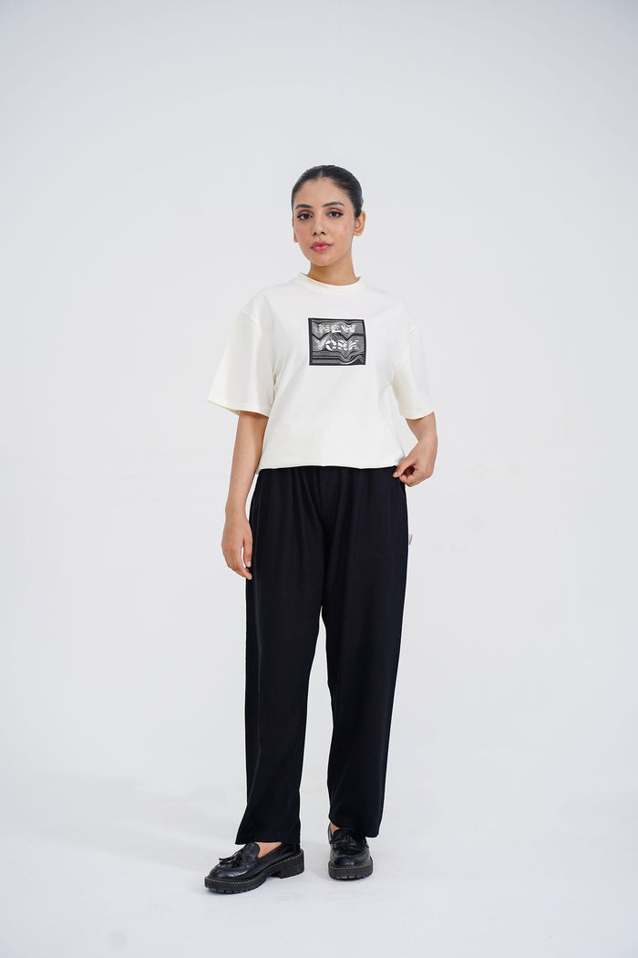 LADIES NEW YORK GRAPHIC WHITE TEE Reality