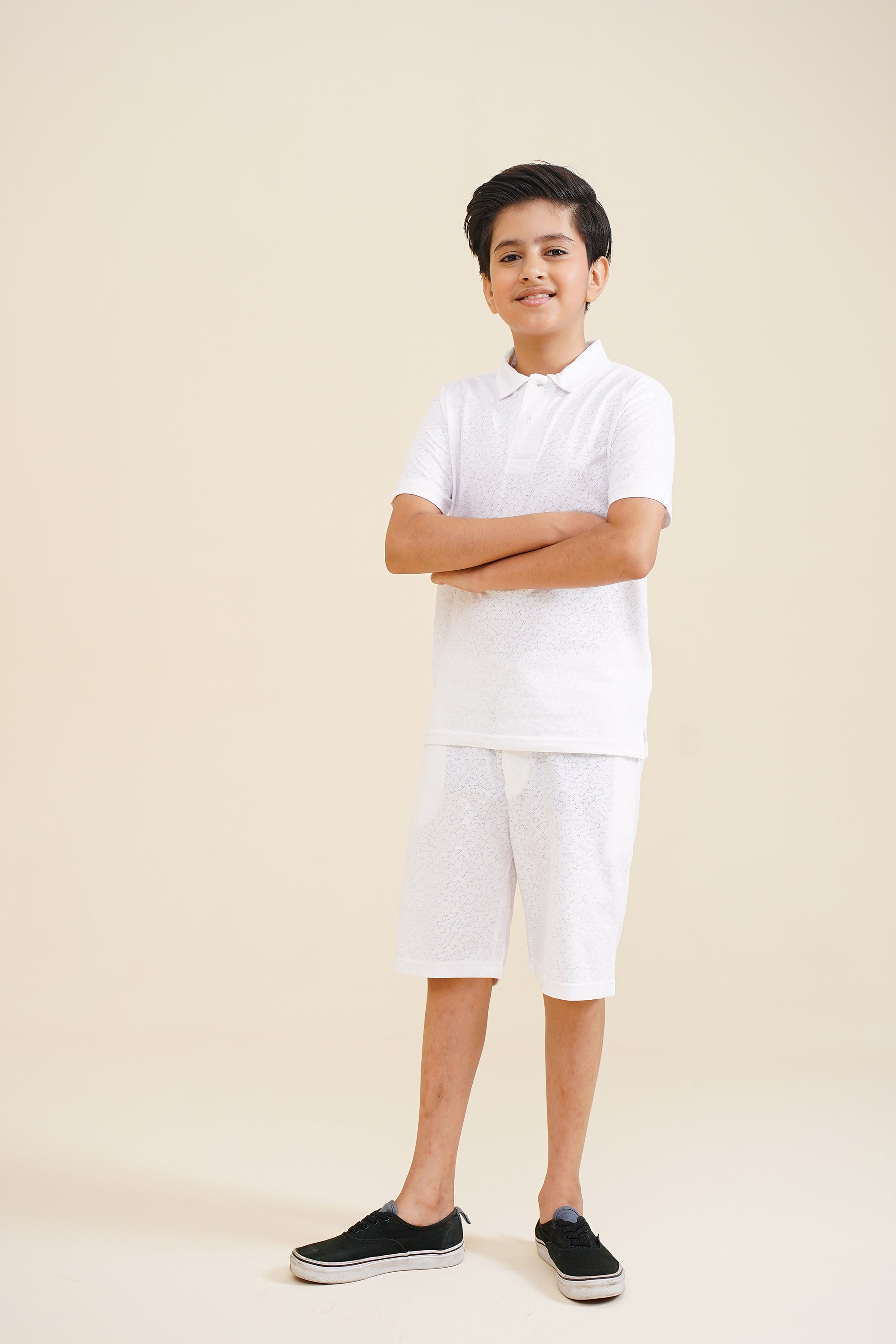BOY PRINTED OFF WHITE POLO Reality