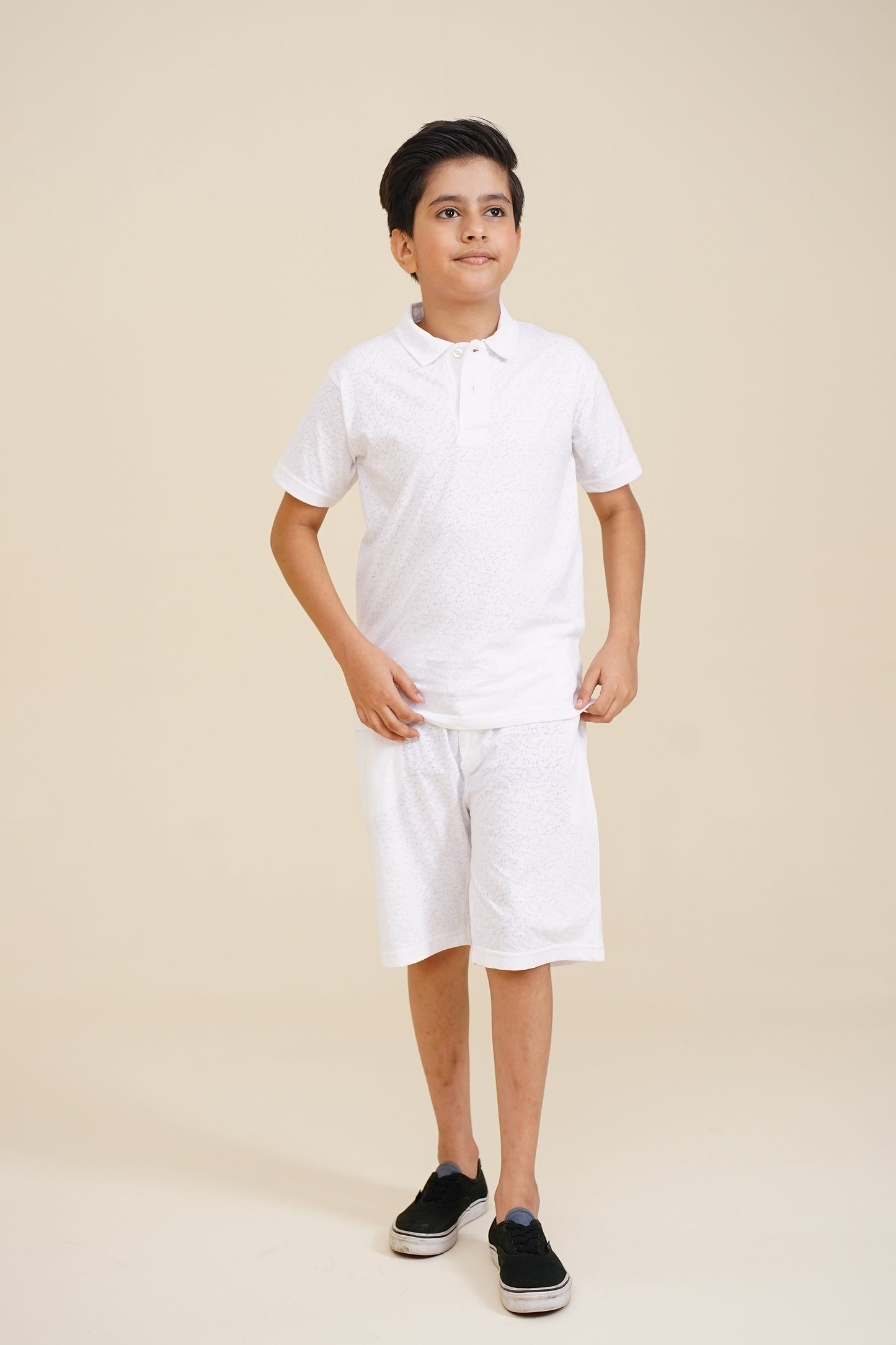 BOY PRINTED OFF WHITE POLO Reality