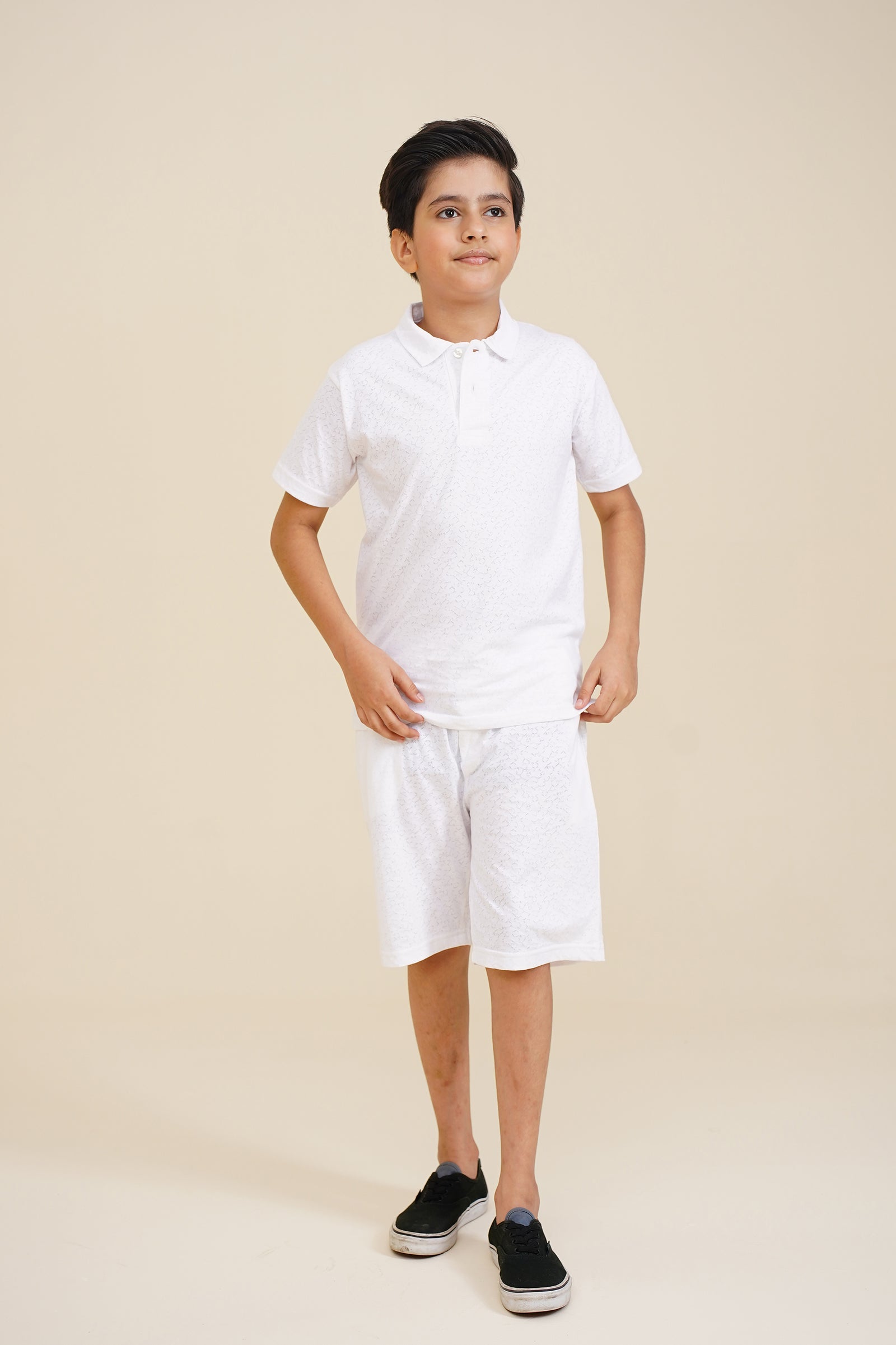 BOY PRINTED OFF WHITE POLO Reality
