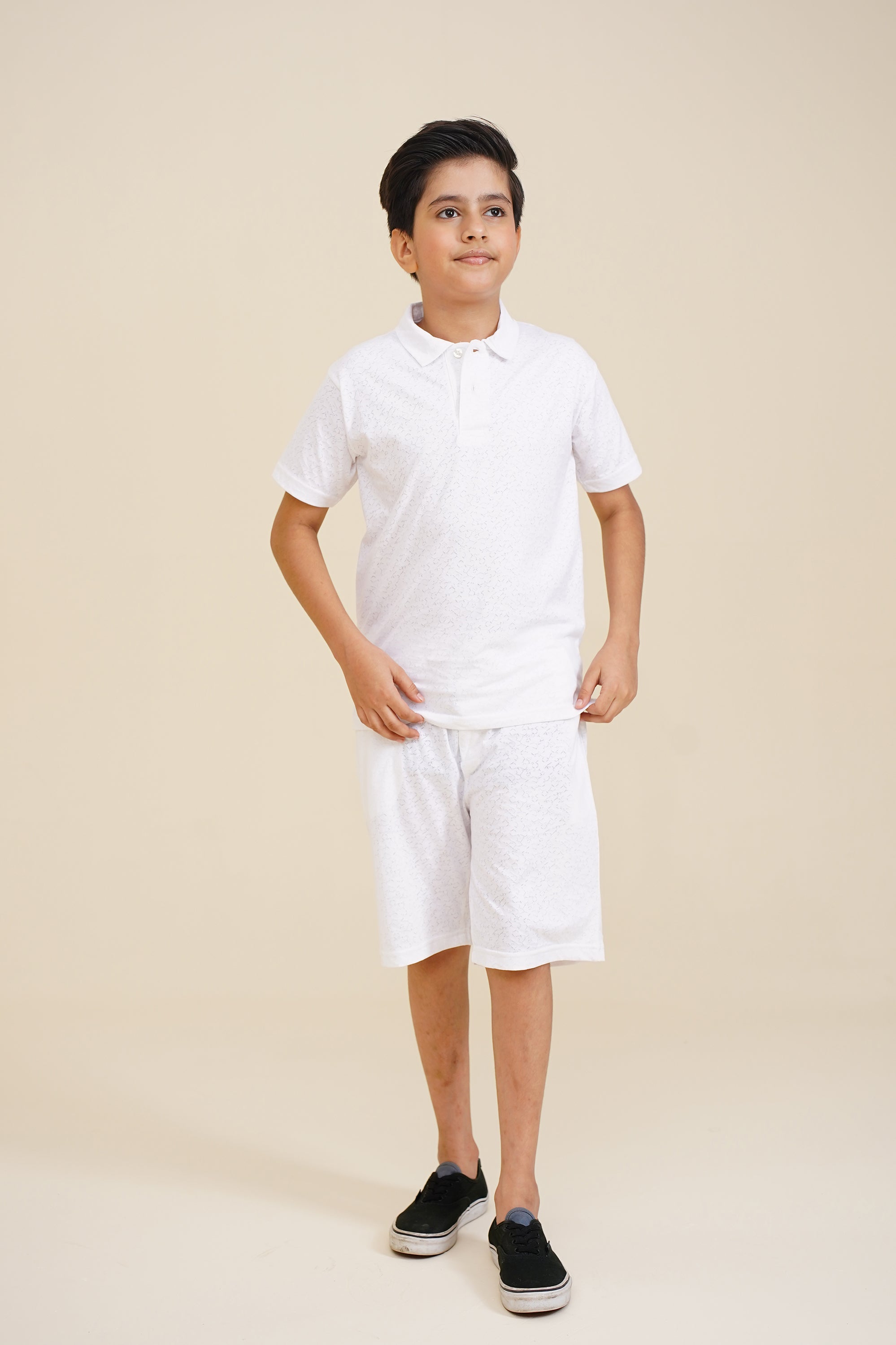 BOY PRINTED OFF WHITE POLO Reality