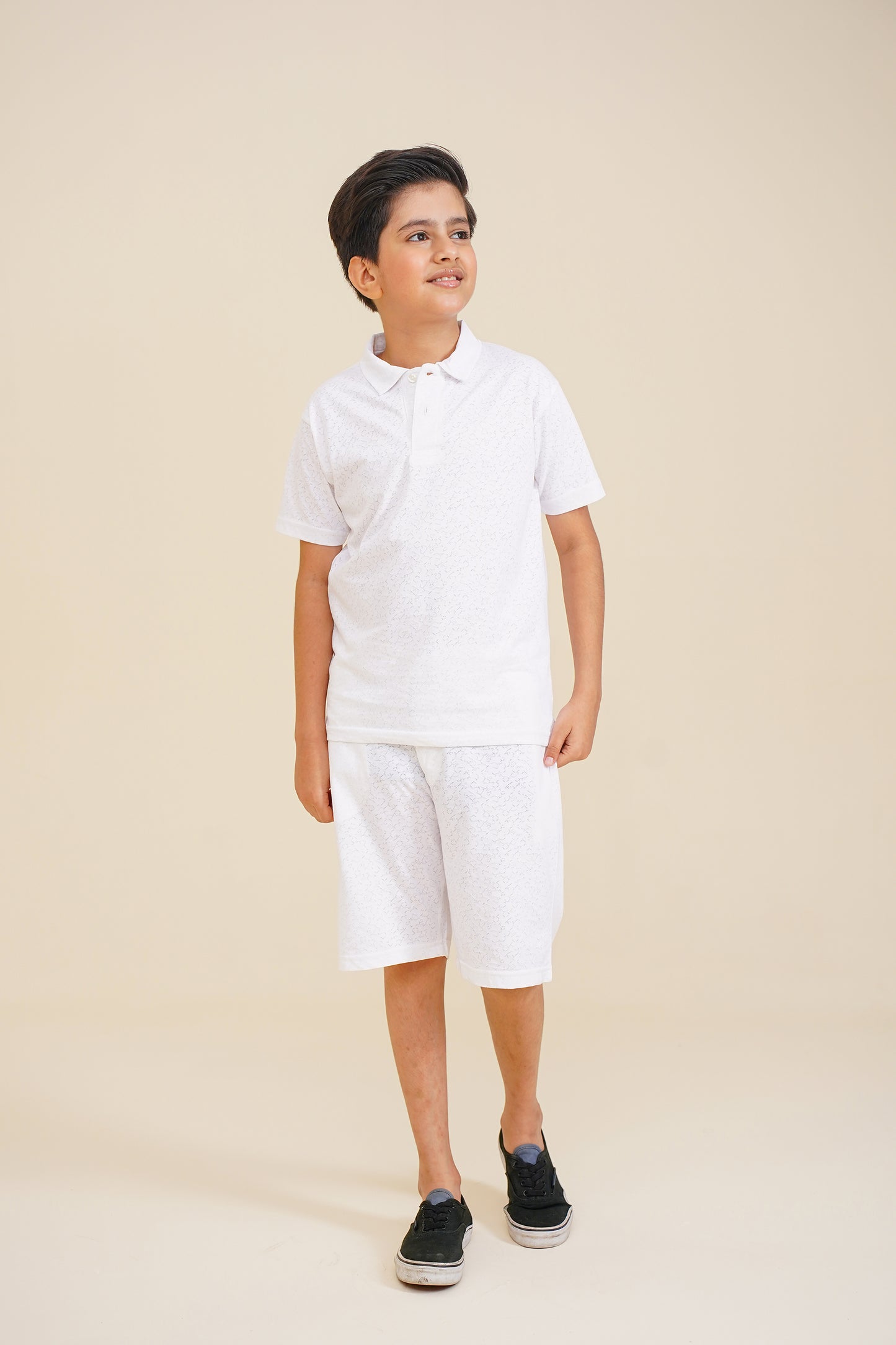BOY PRINTED OFF WHITE POLO Reality