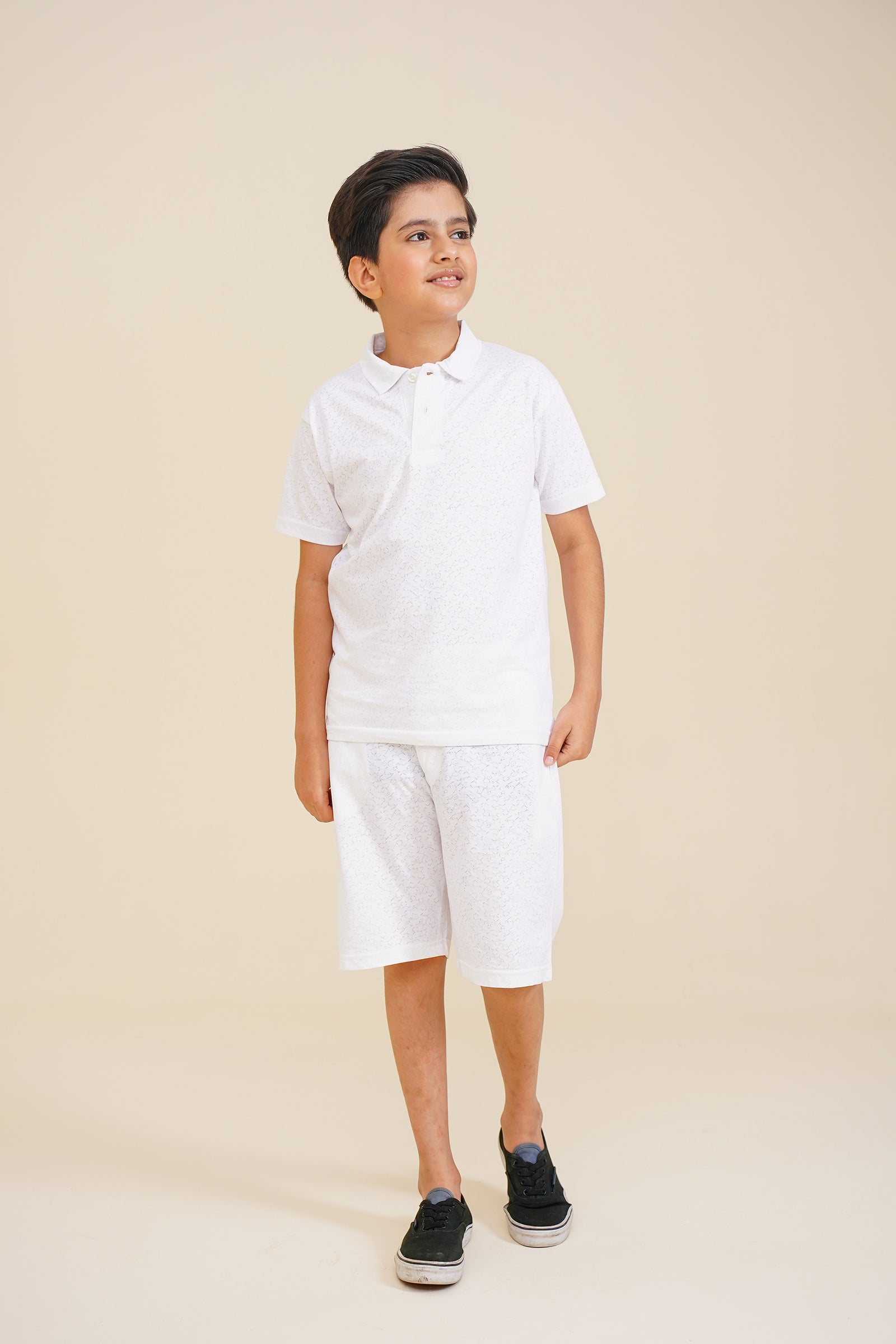 BOY PRINTED OFF WHITE POLO Reality