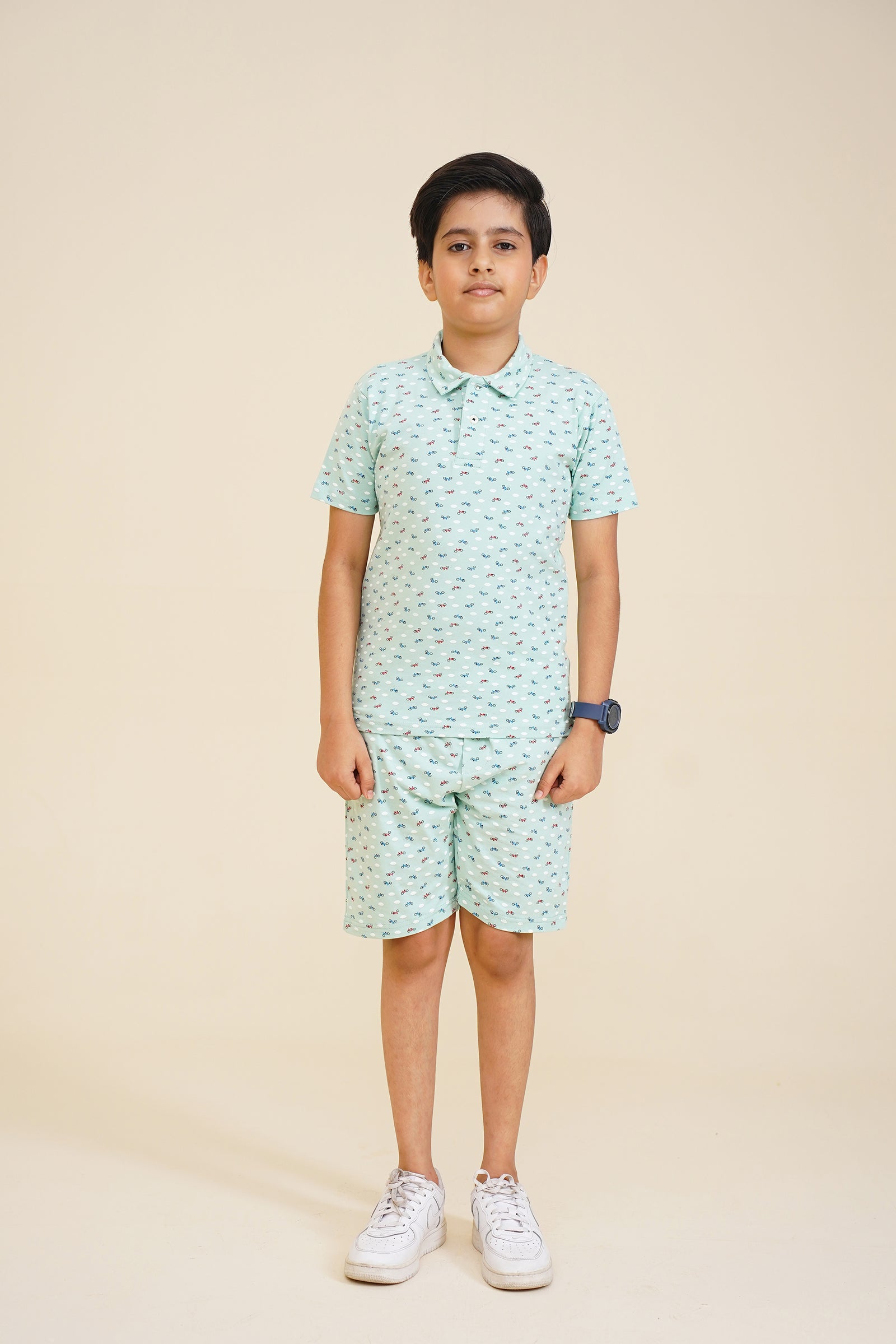 BOY PRINTED LIGHT GREEN POLO Reality