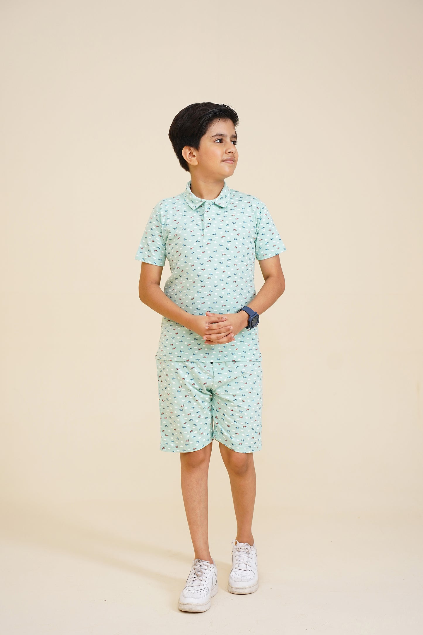 BOY PRINTED LIGHT GREEN POLO Reality