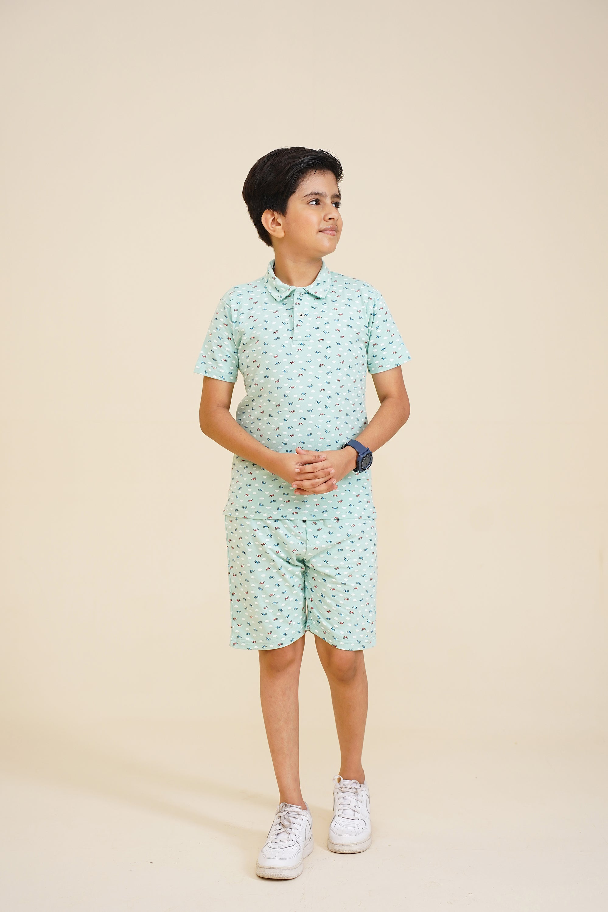 BOY PRINTED LIGHT GREEN POLO Reality