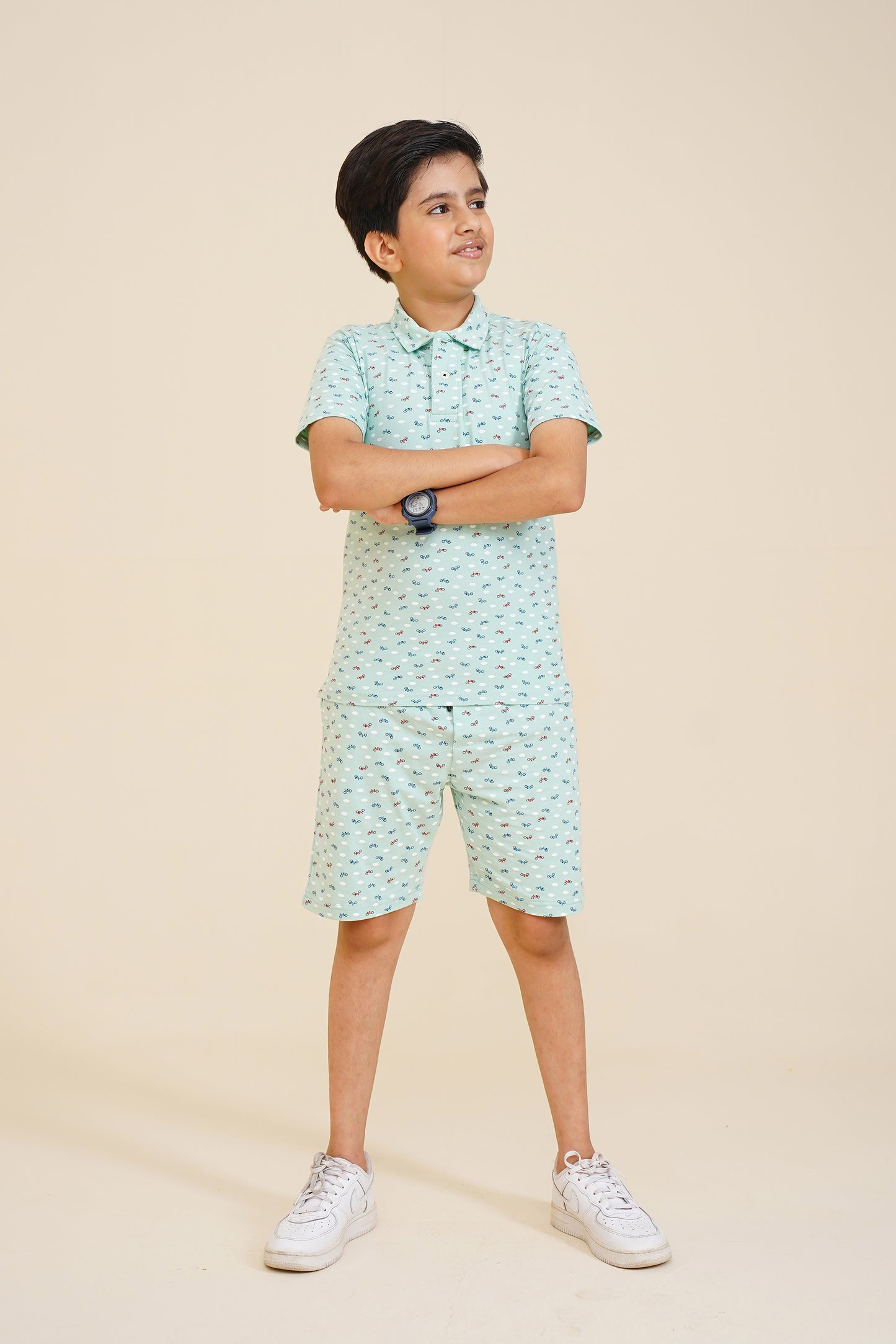 BOY PRINTED LIGHT GREEN POLO Reality