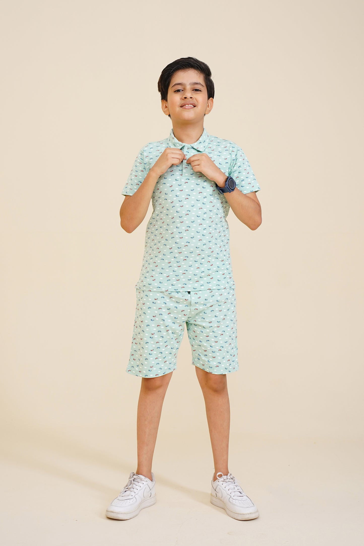 BOY PRINTED LIGHT GREEN POLO Reality