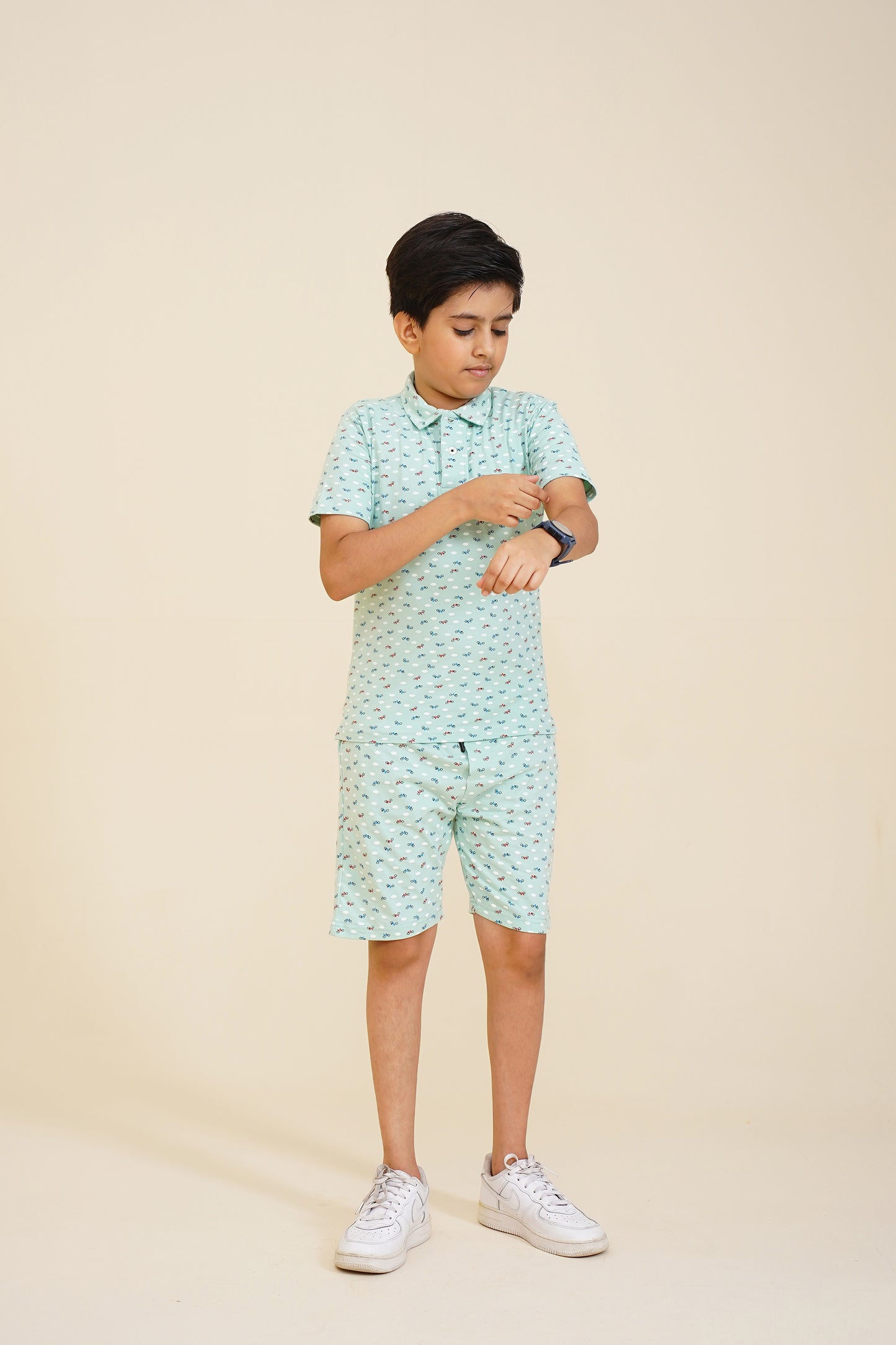 BOY PRINTED LIGHT GREEN POLO Reality